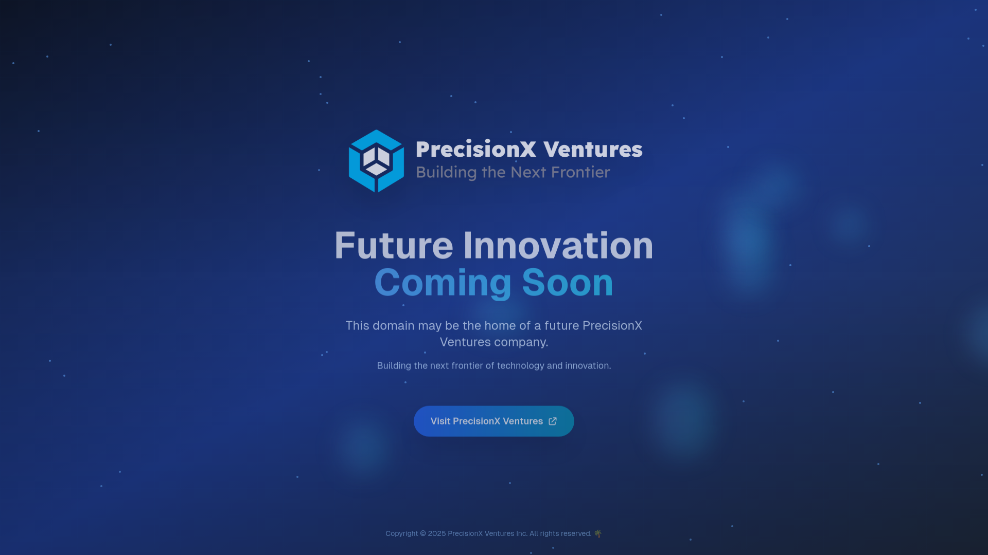 website screenshot of https://precisionxventures.com/