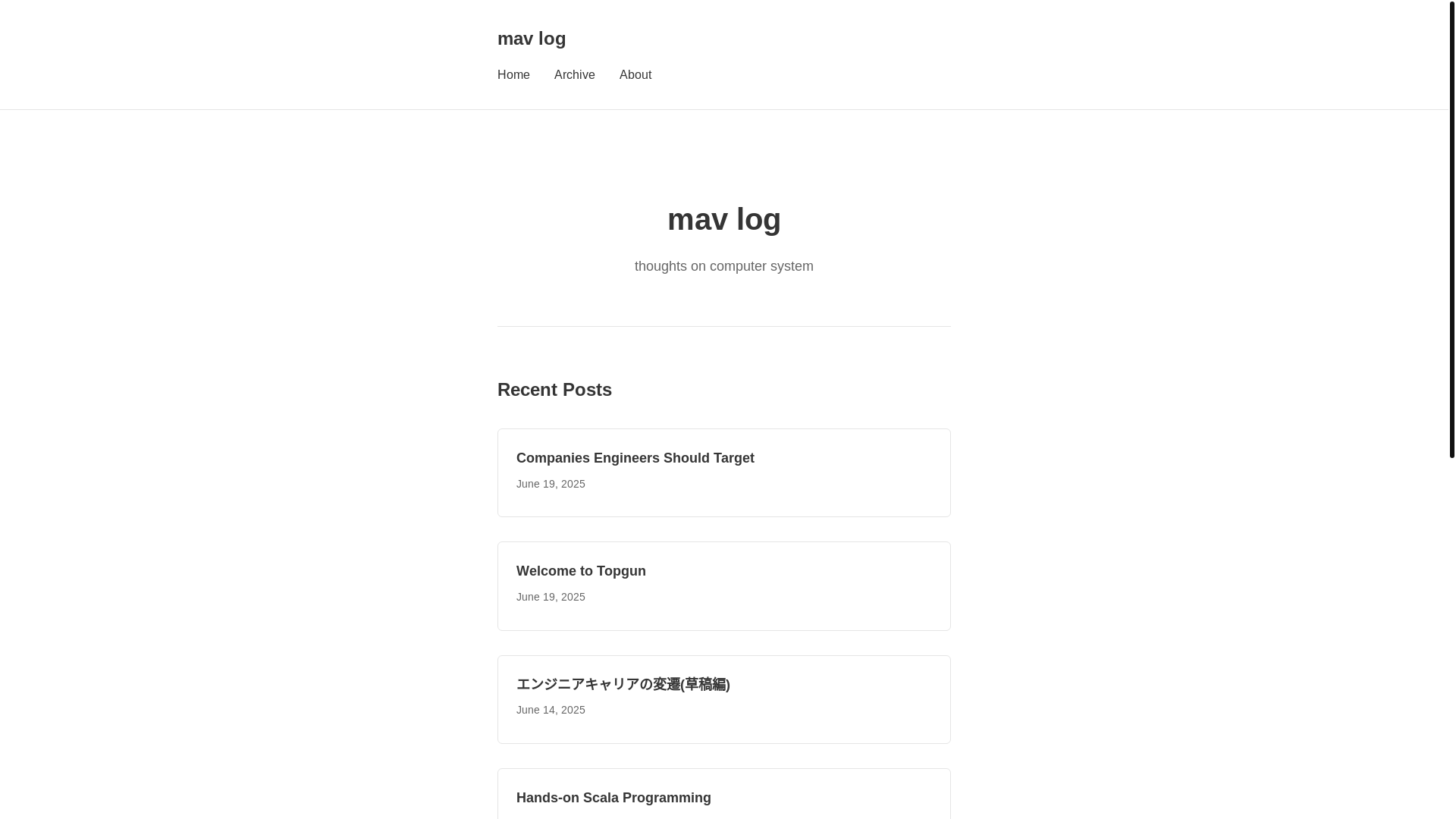 website screenshot of https://mav-log.pages.dev/