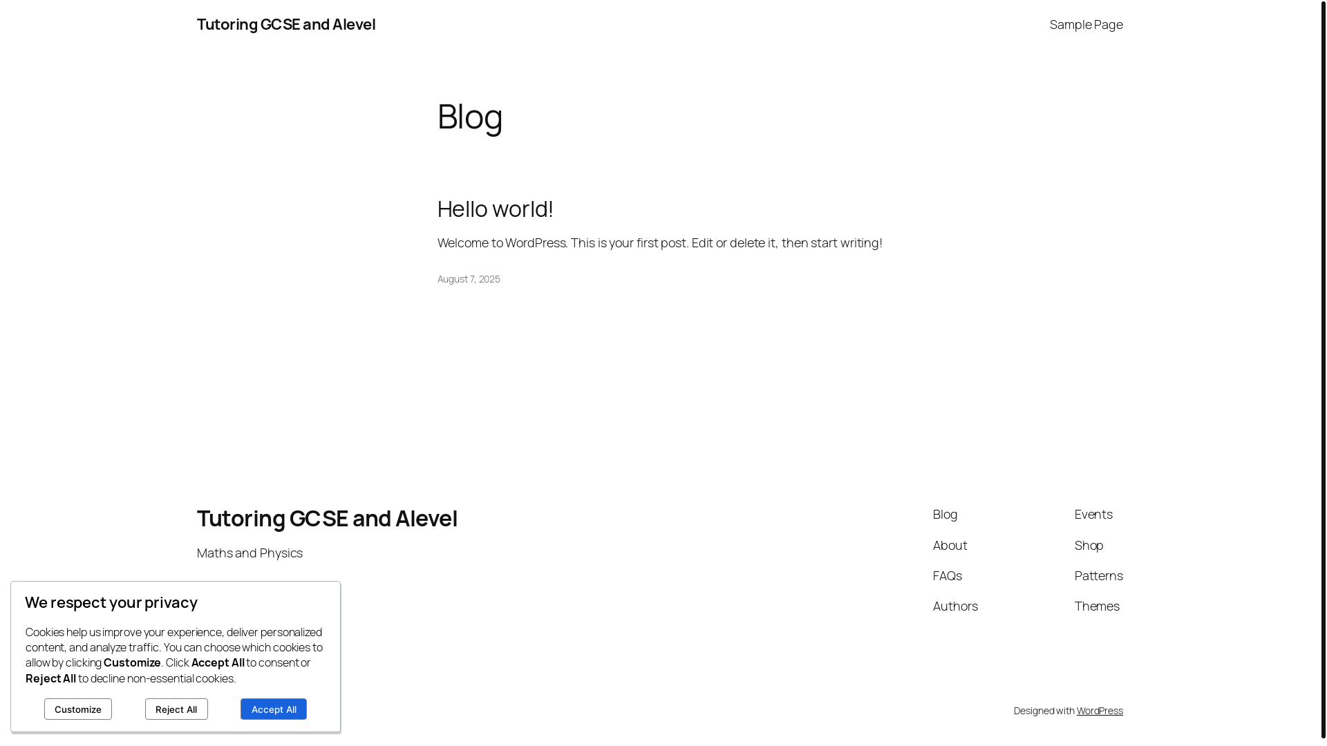 website screenshot of https://deltacurvetutoring.co.uk/