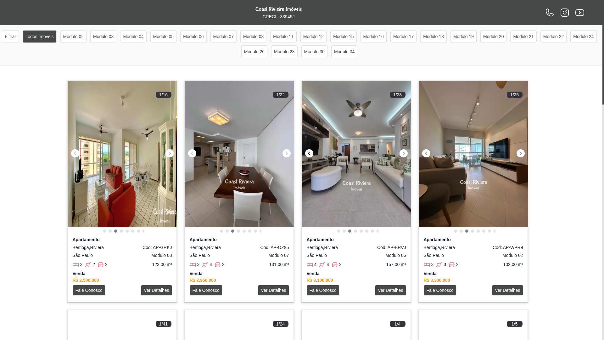 website screenshot of https://coastimoveisriviera.com.br/