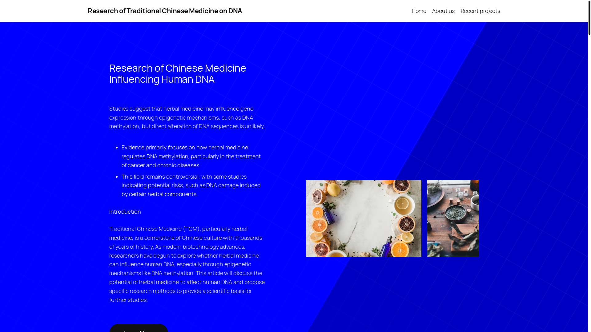 website screenshot of https://chinesemedicinedna.org/