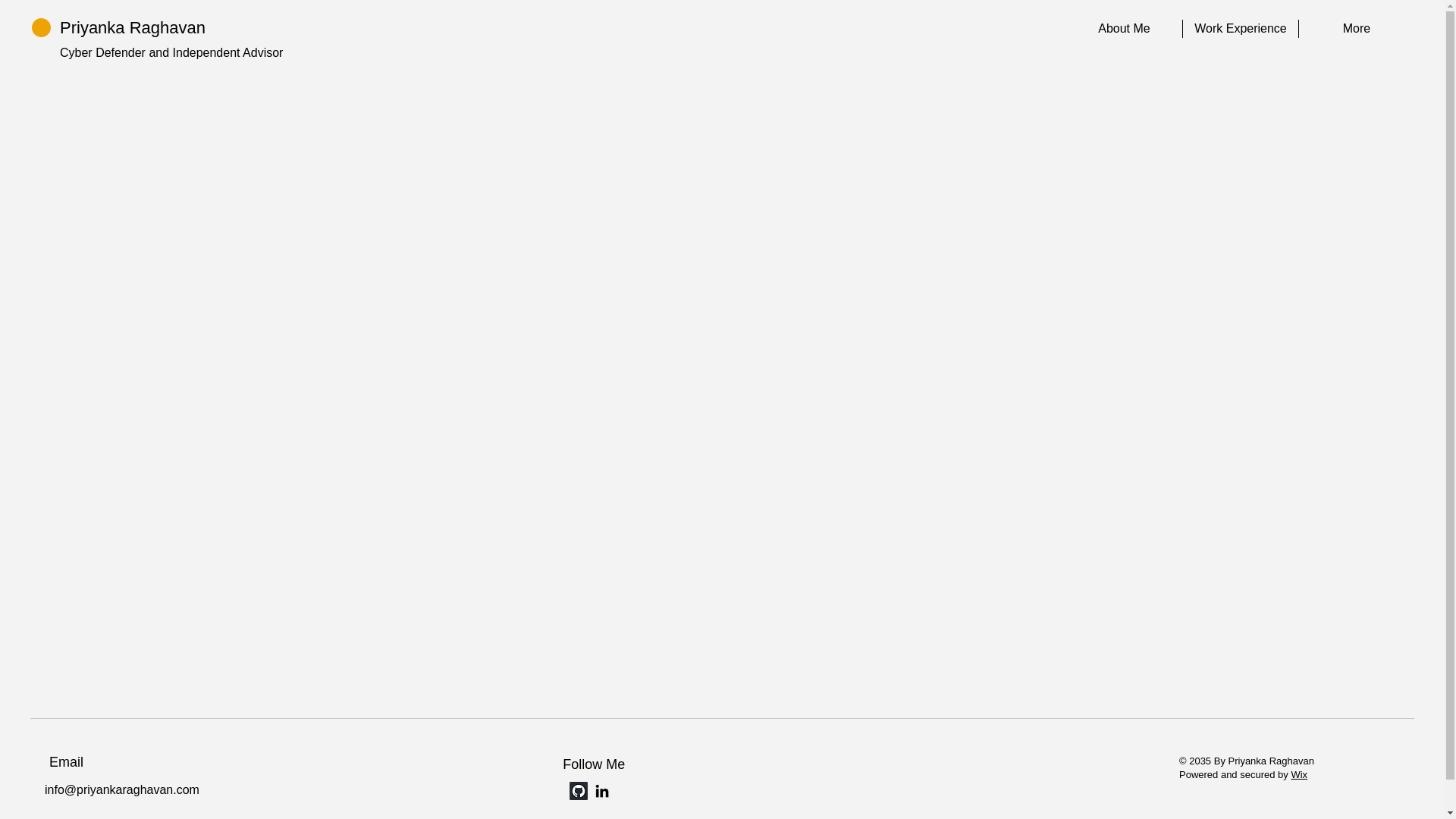 website screenshot of https://priyankaraghavan.com/