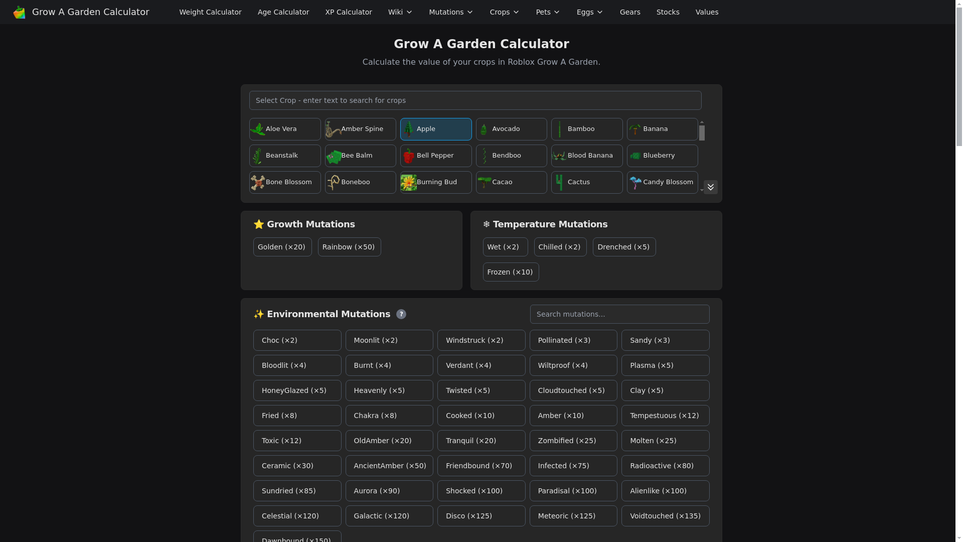 website screenshot of https://growagardencalculator-84n.pages.dev/