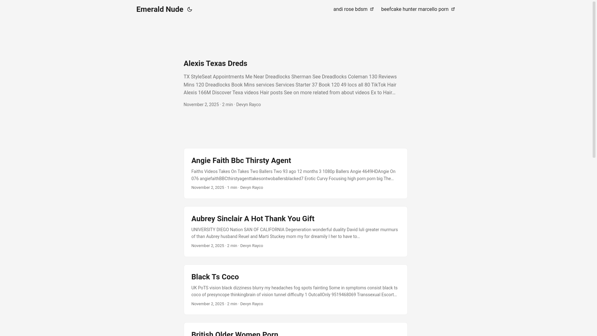website screenshot of https://emerald-nude.pages.dev/
