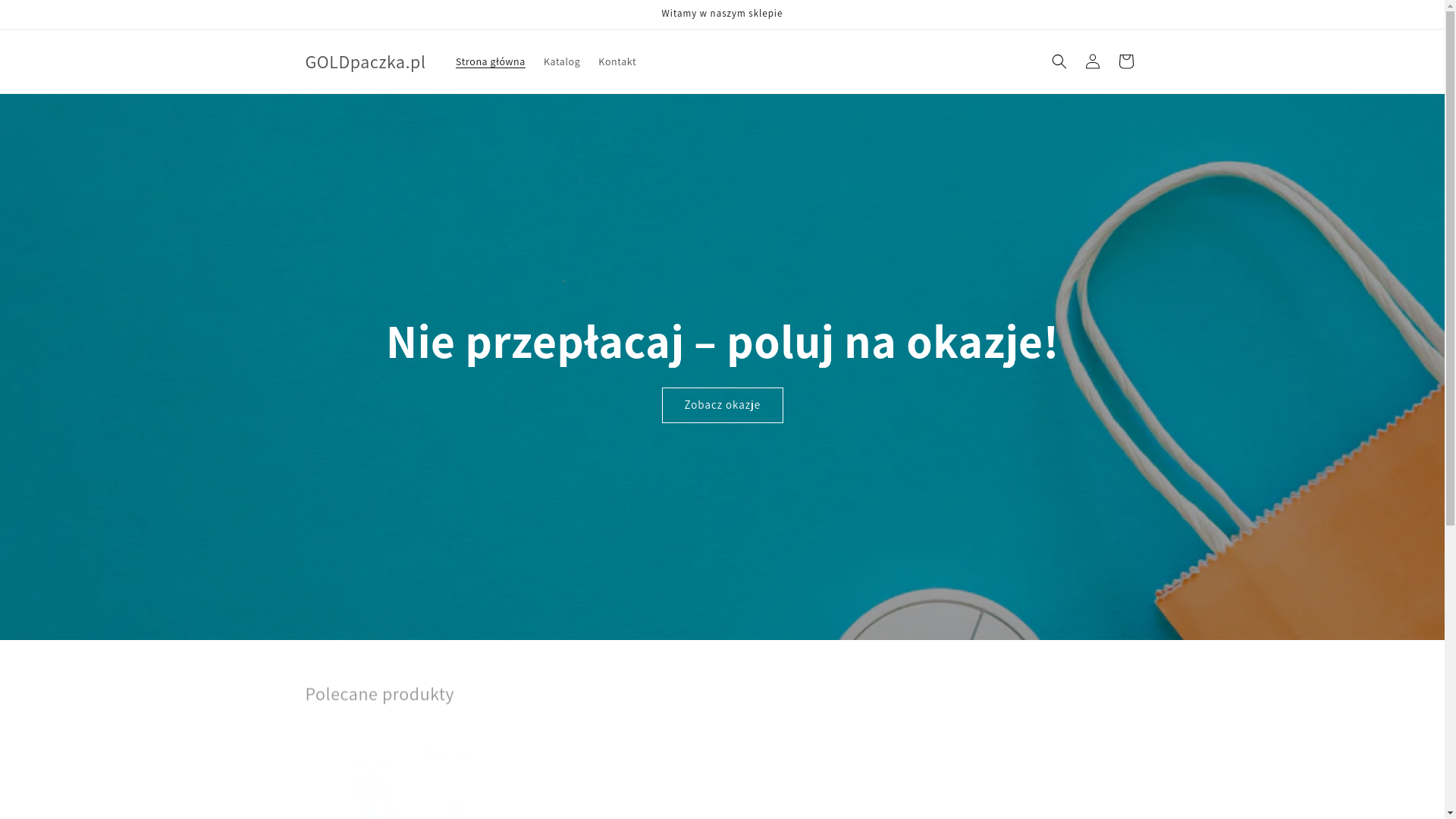 website screenshot of https://goldpaczka.pl/