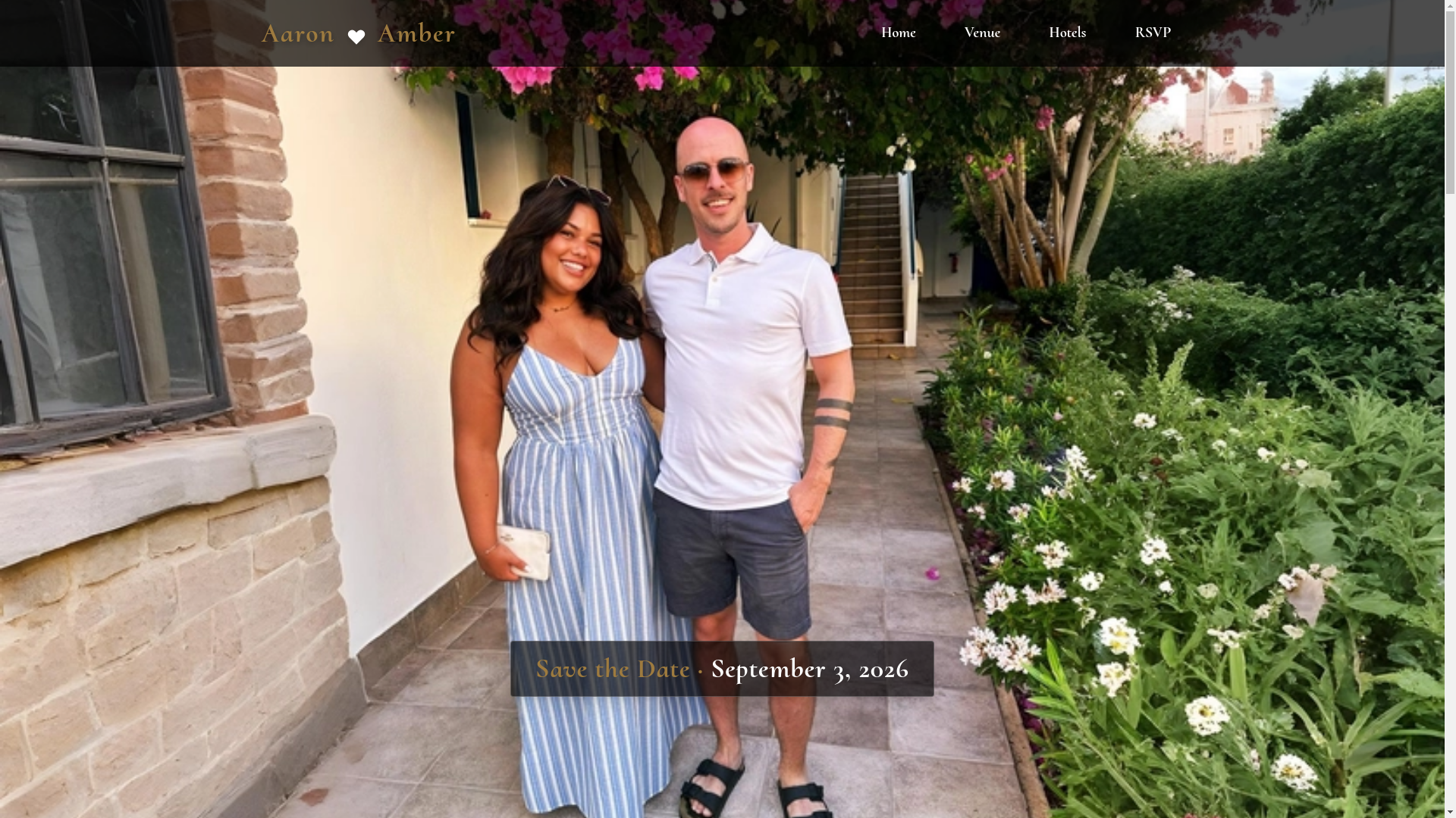 website screenshot of https://mcvaywedding.com/