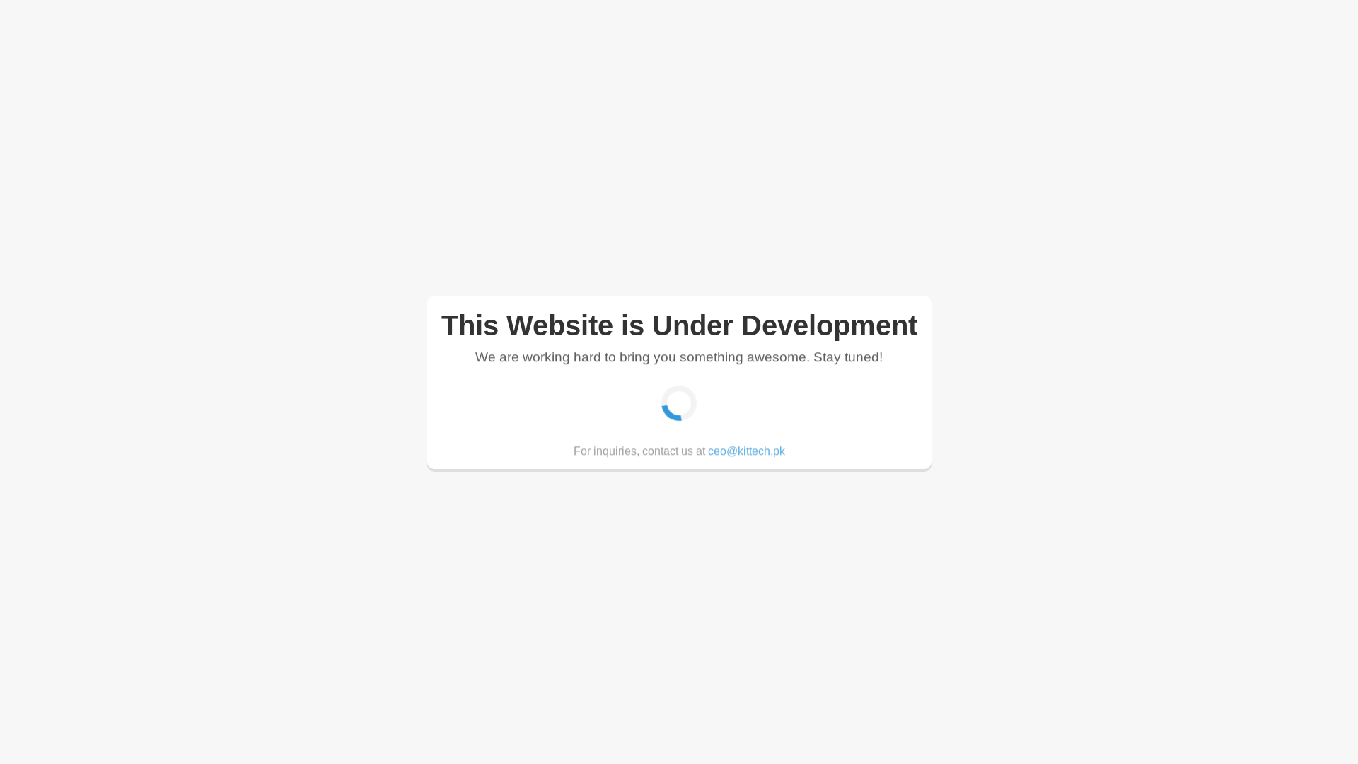 website screenshot of https://kittech.pk/