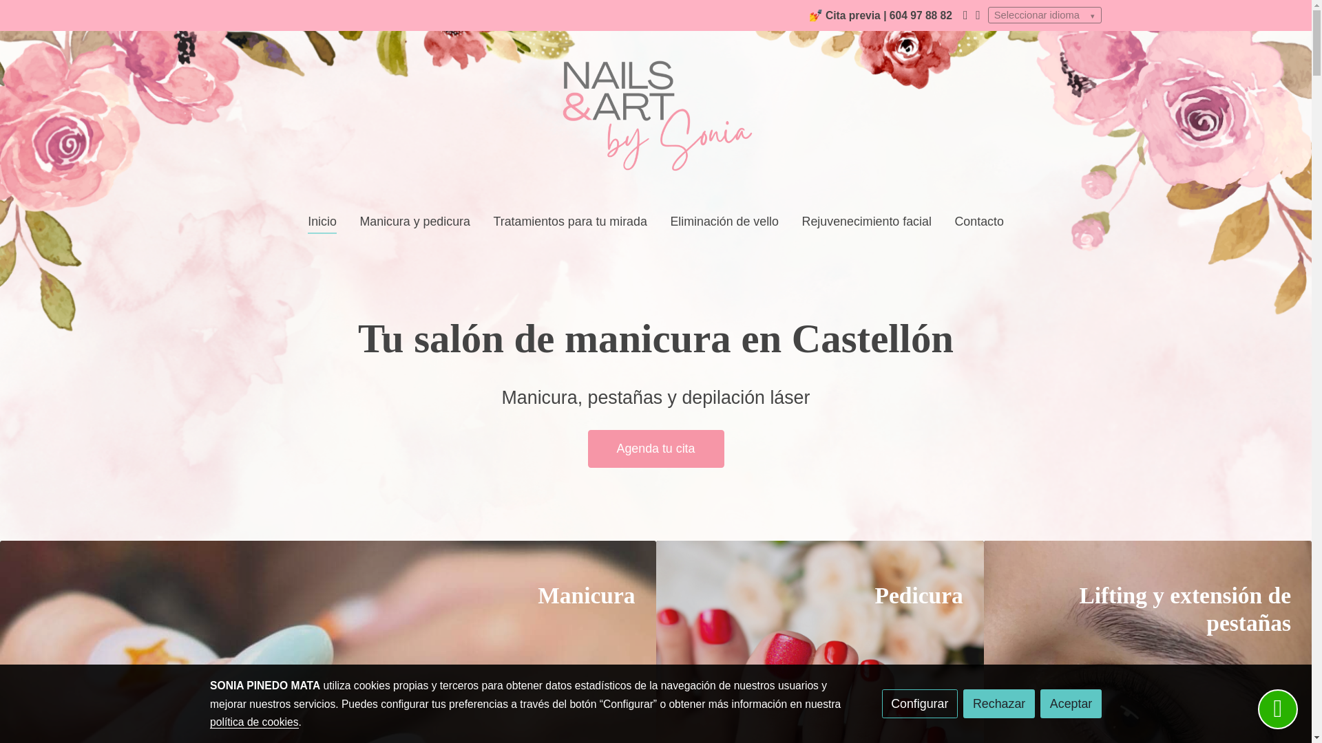 website screenshot of https://nailsandartbysonia.es/