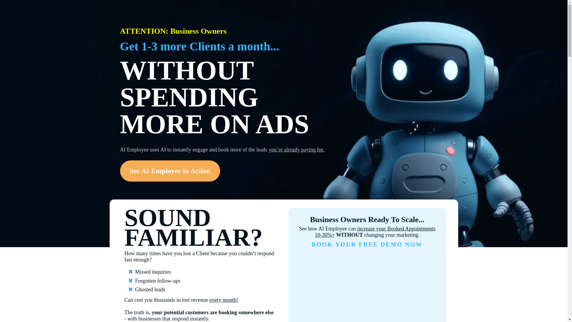 website screenshot of https://egniteaiemployee.com/