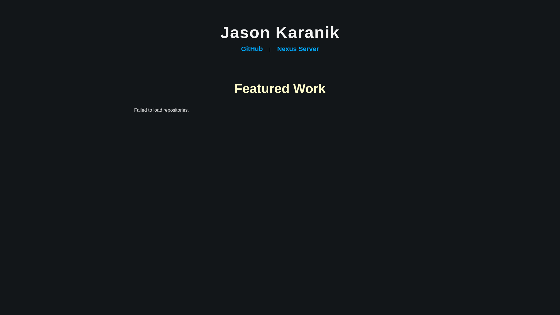 website screenshot of https://jasonkaranik-home.pages.dev/