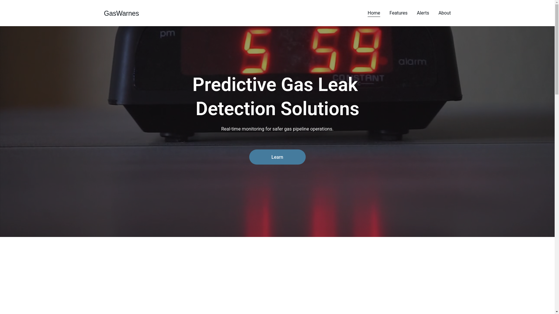 website screenshot of https://gaswarnes.cloud/