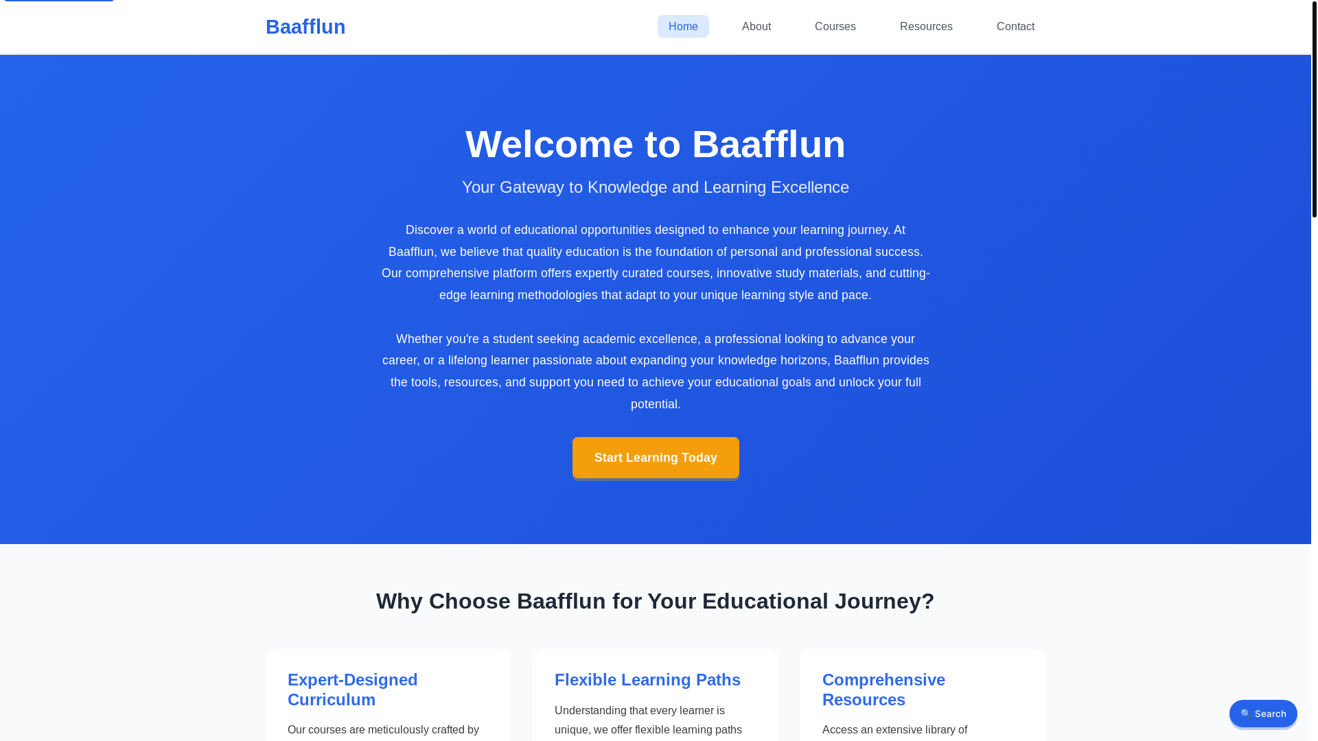 website screenshot of https://baafflun.com/