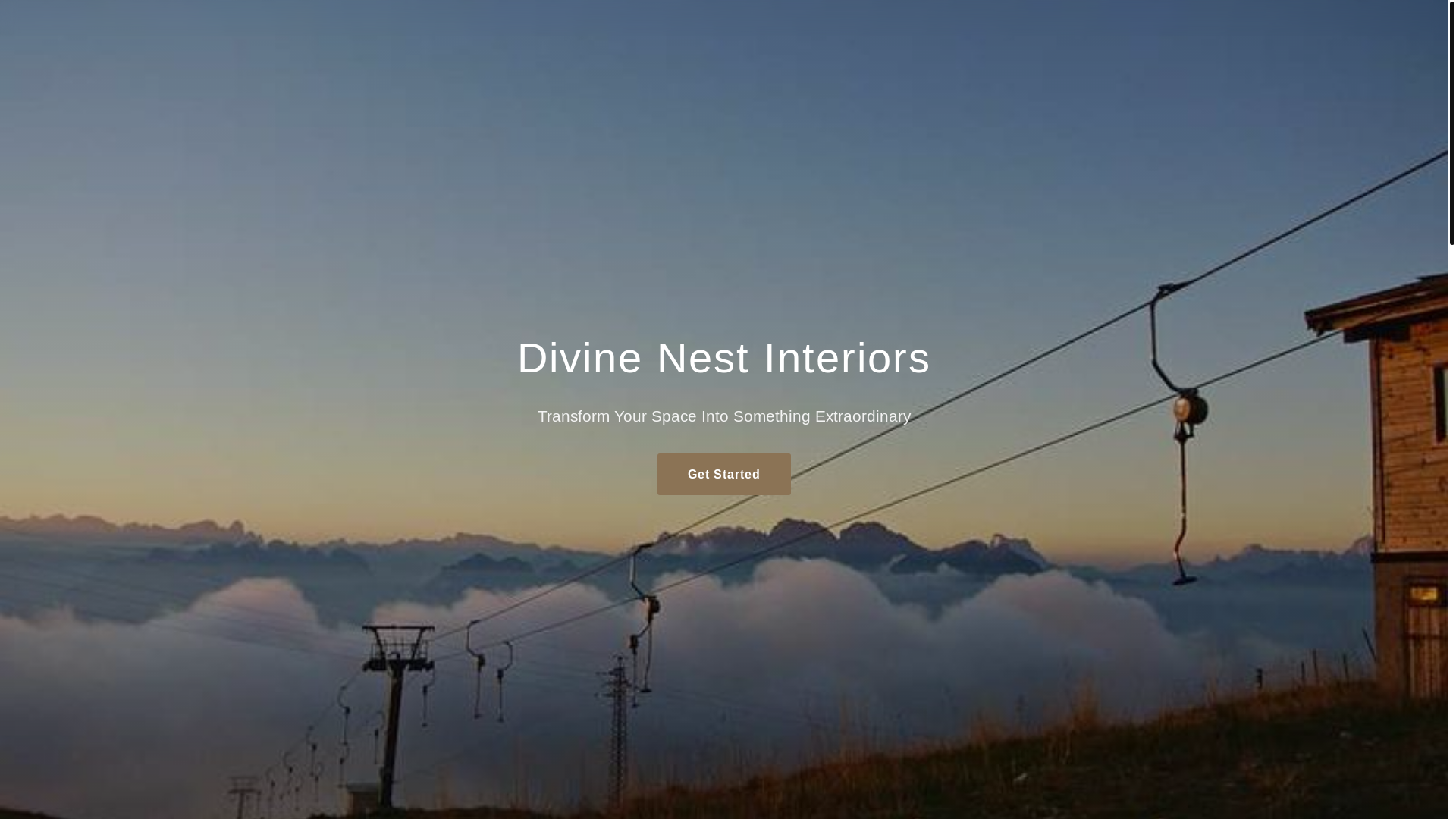 website screenshot of https://divinenestinteriors.sbs/