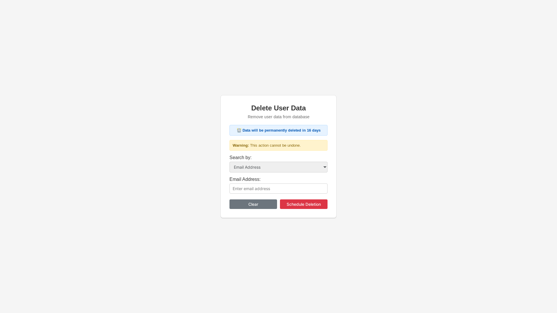 website screenshot of https://delete-user.pages.dev/