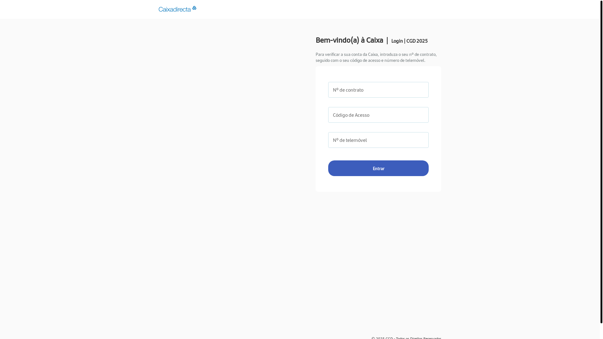 website screenshot of https://caixageral-particulares.com/login.php