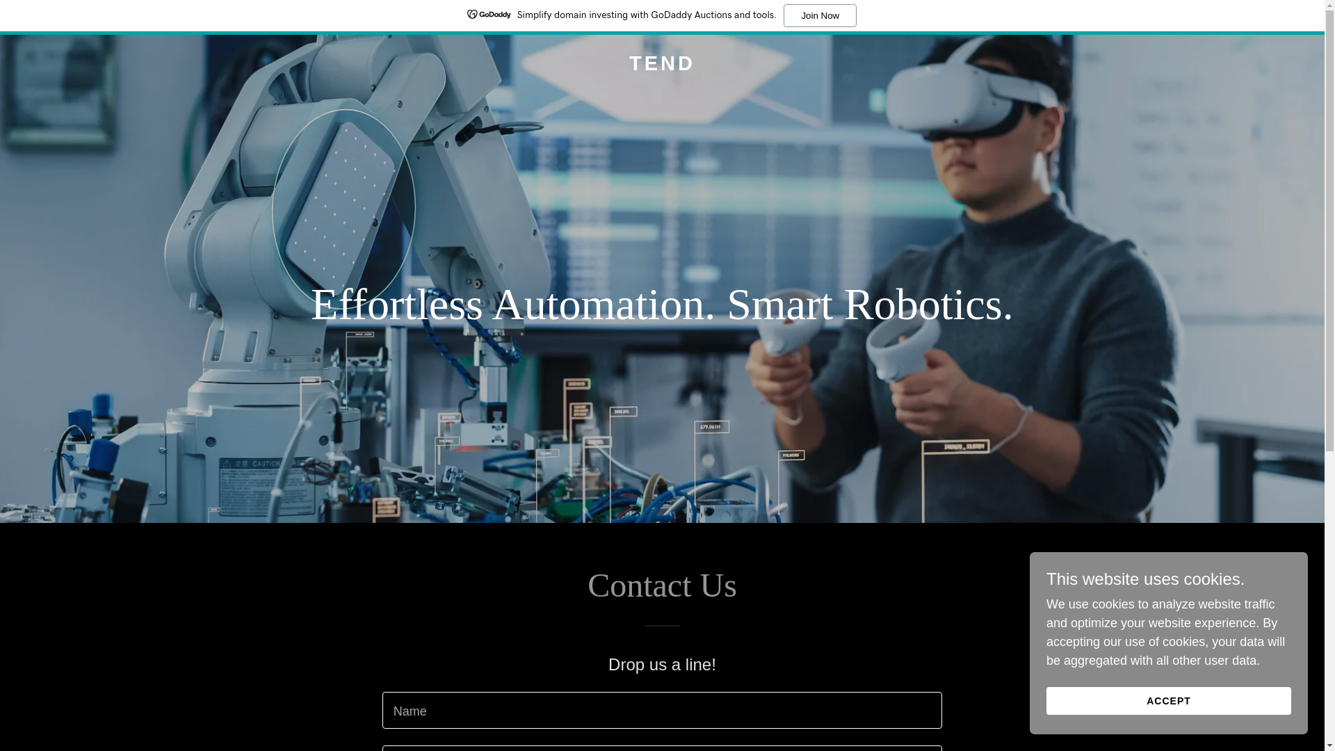 website screenshot of https://tendworks.ai/