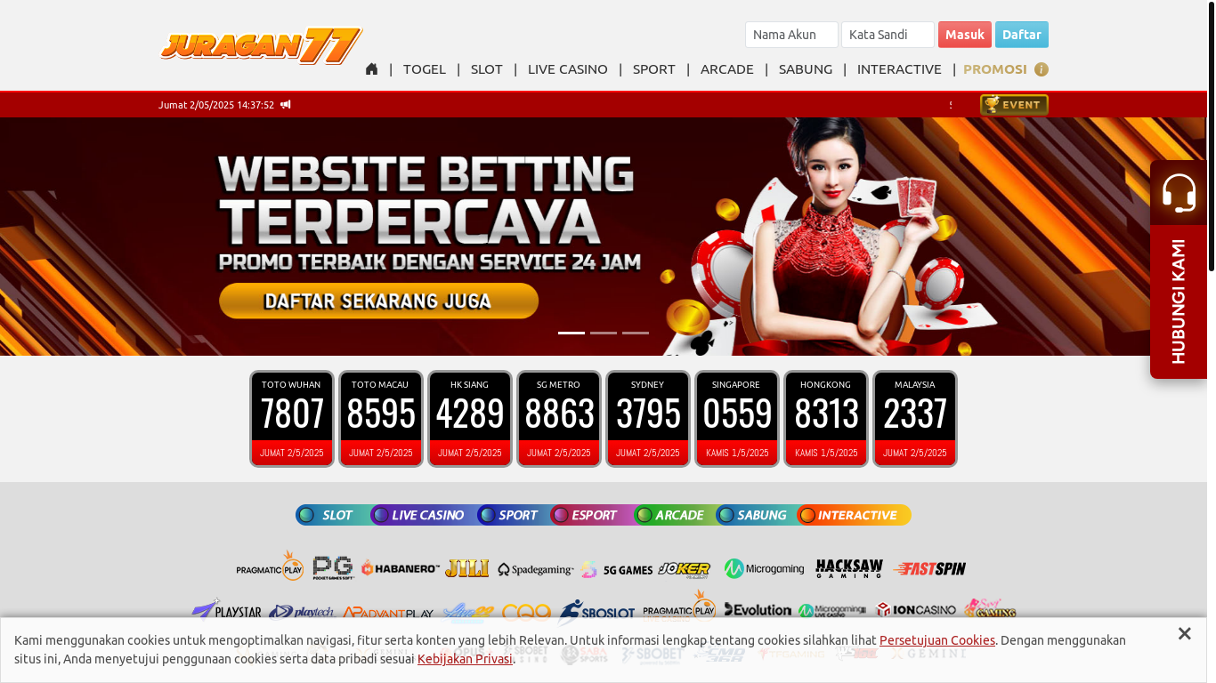 website screenshot of https://linkjuragan77menang.xyz/