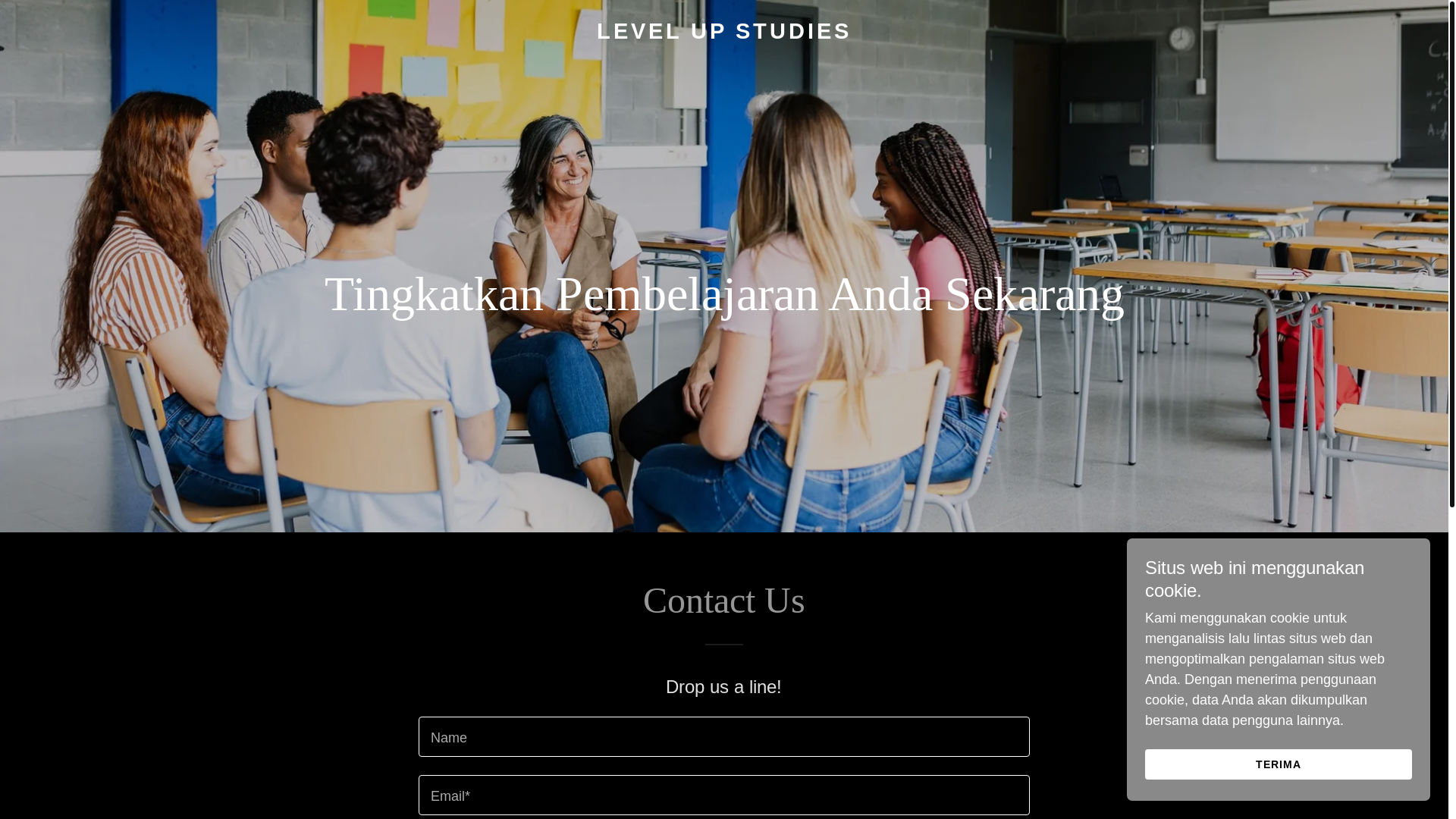 website screenshot of https://levelupstudies.id/
