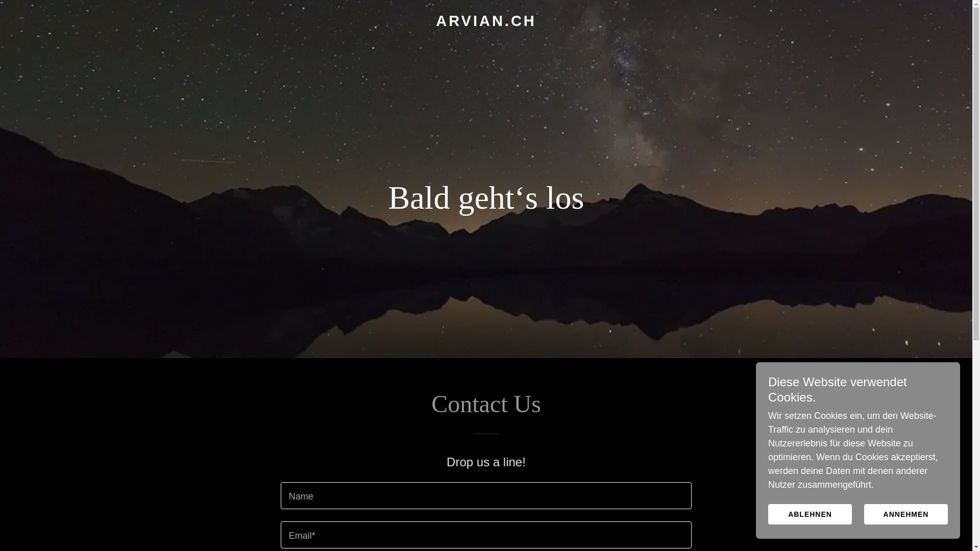 website screenshot of https://arvian.ch/