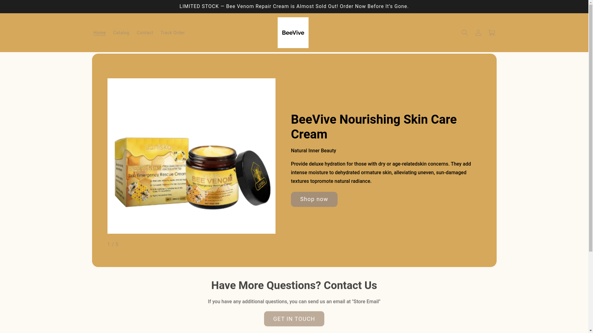website screenshot of https://shopbeevive.shop/
