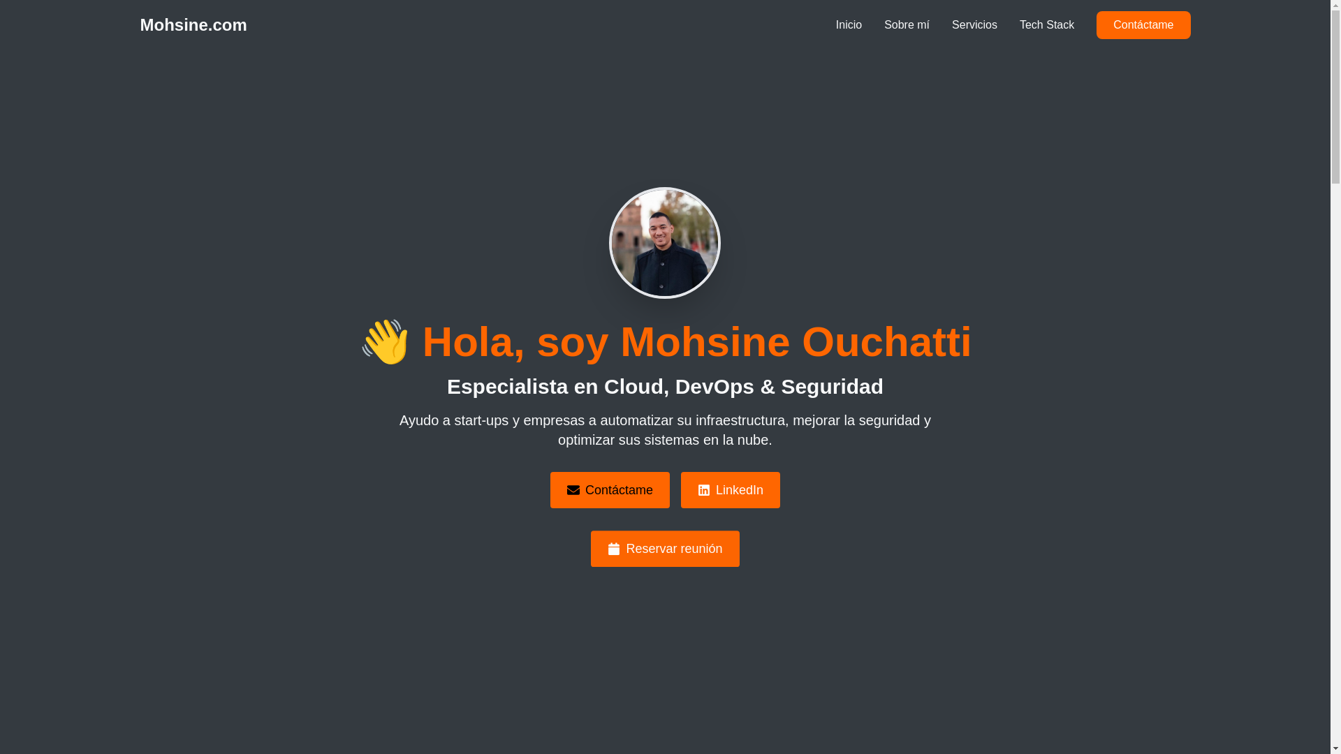 website screenshot of https://mohsine.pages.dev/