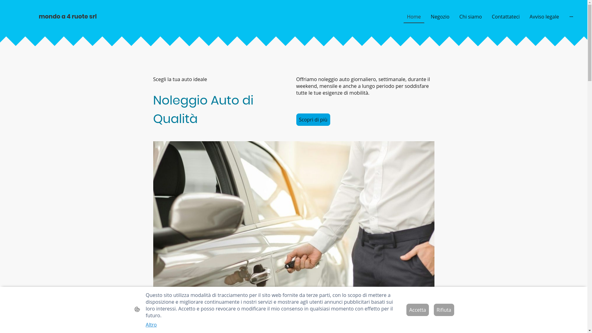 website screenshot of https://mondoa4ruotesrl.com/