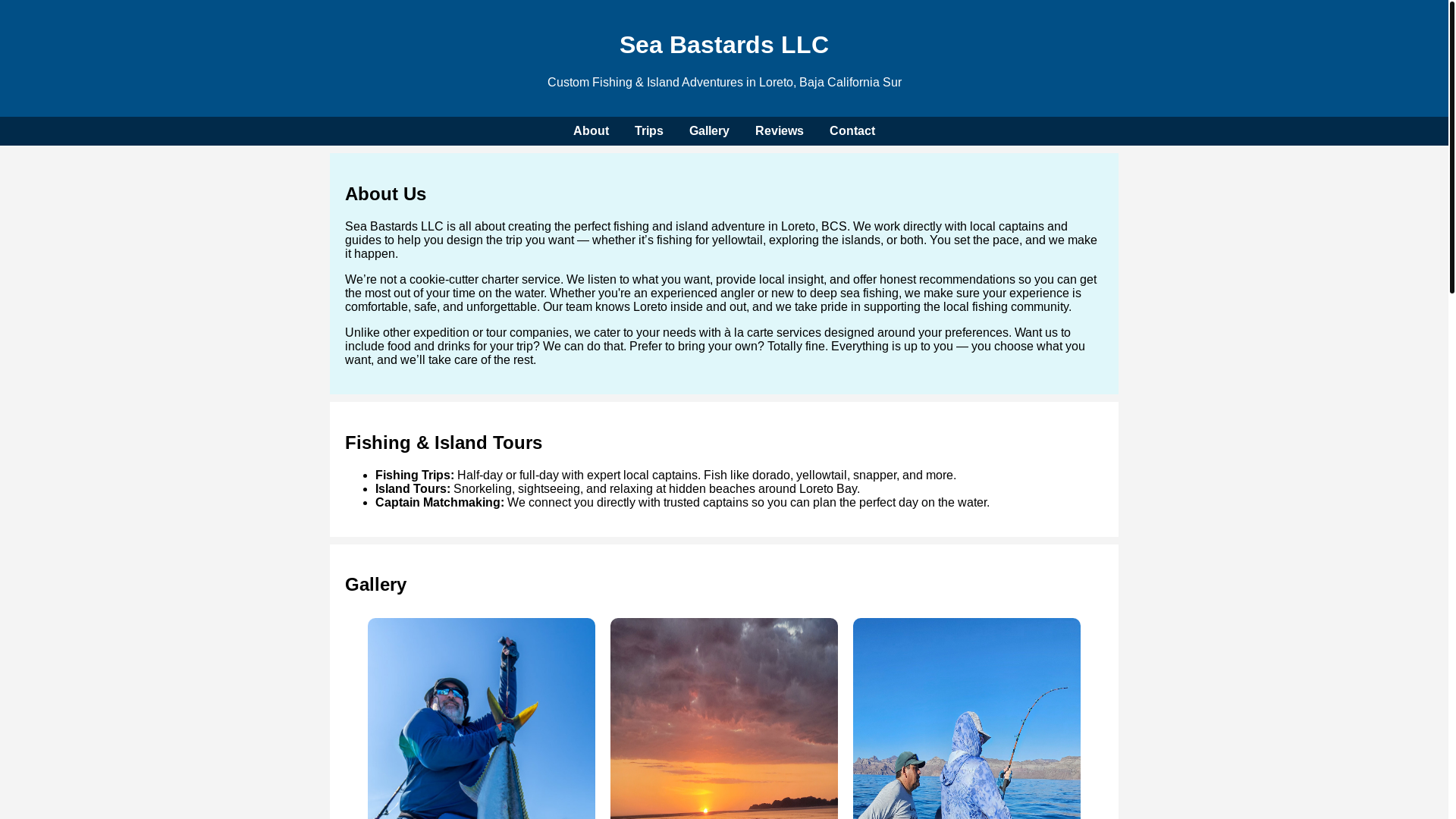 website screenshot of https://seabastards.com/