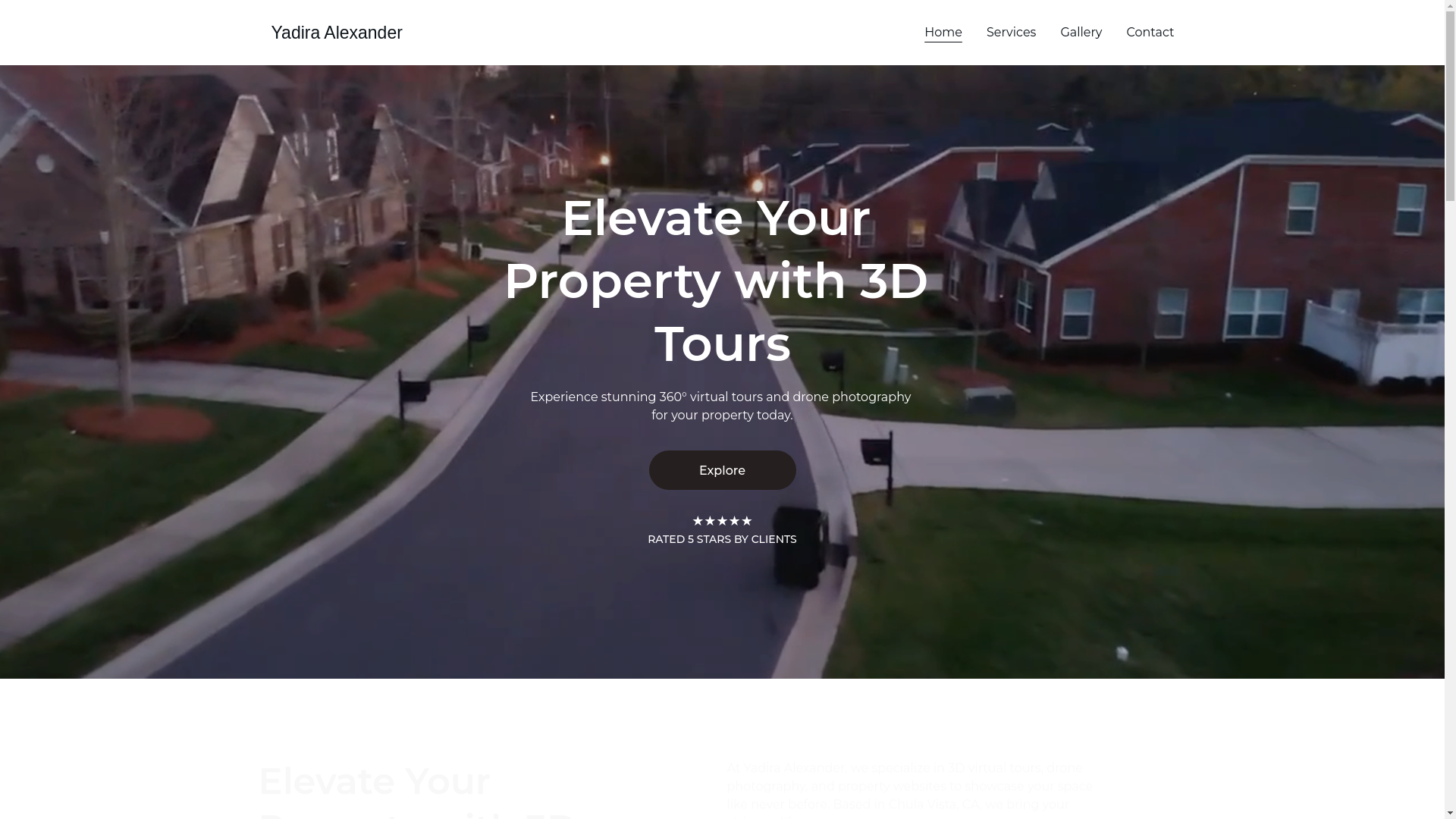 website screenshot of https://yadiraalexander.com/