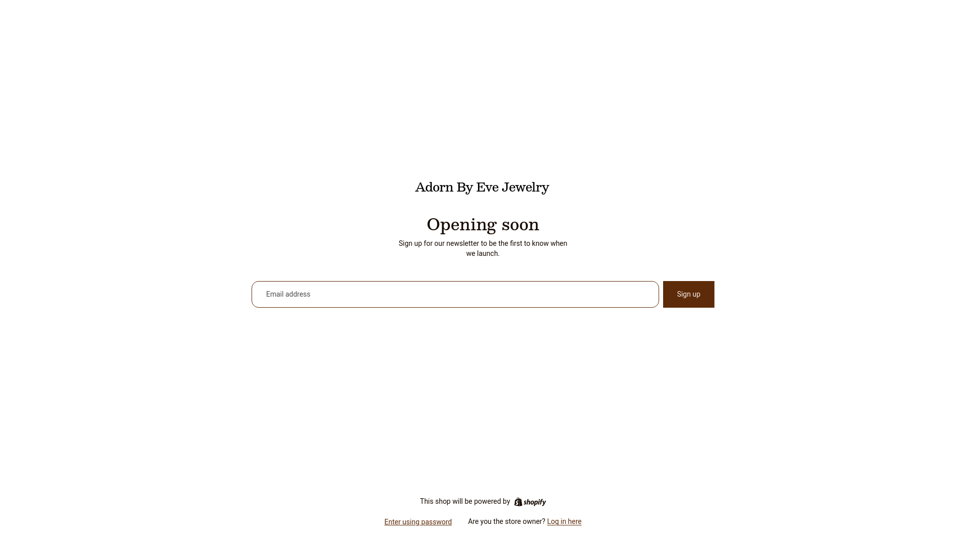 website screenshot of https://adornbyevejewelry.com/