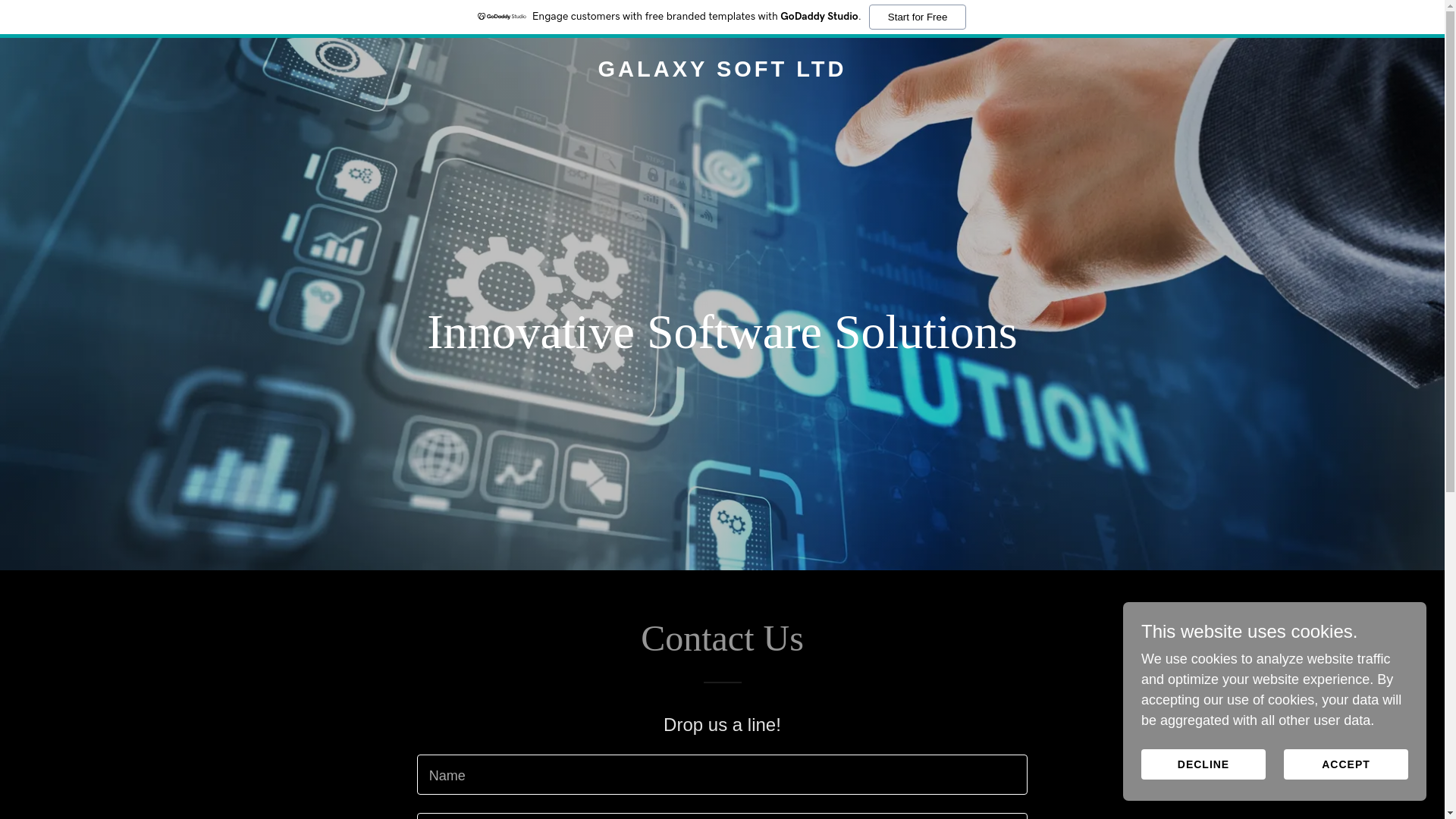 website screenshot of https://galaxysoftltd.com/