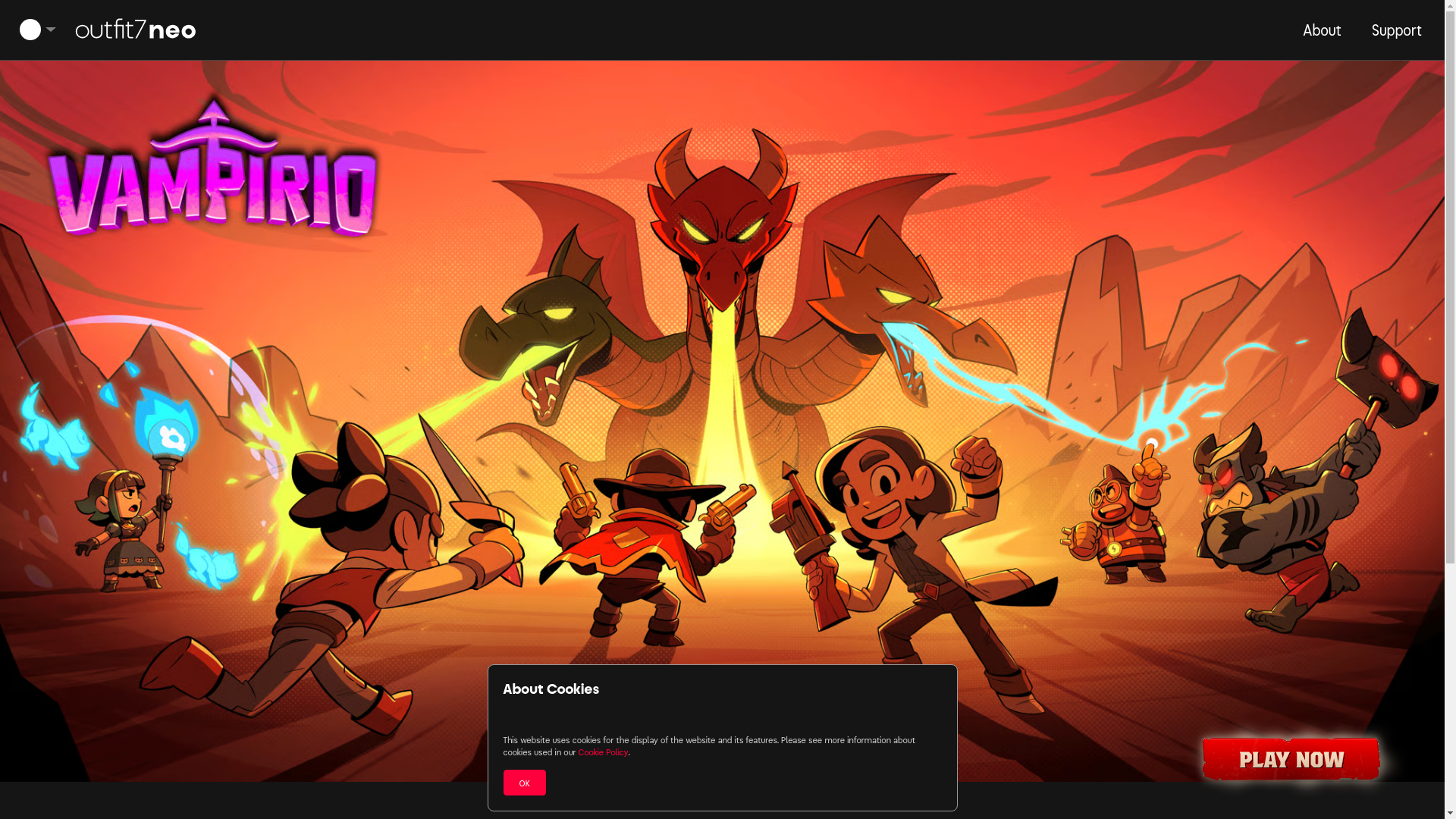 website screenshot of https://vampirio.app/