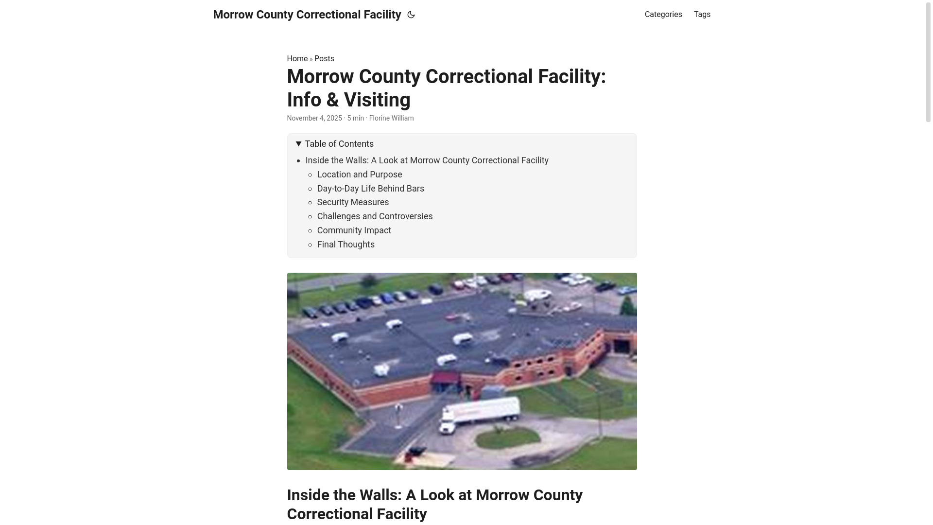 website screenshot of https://morrow-county-correctional-facility.pages.dev/