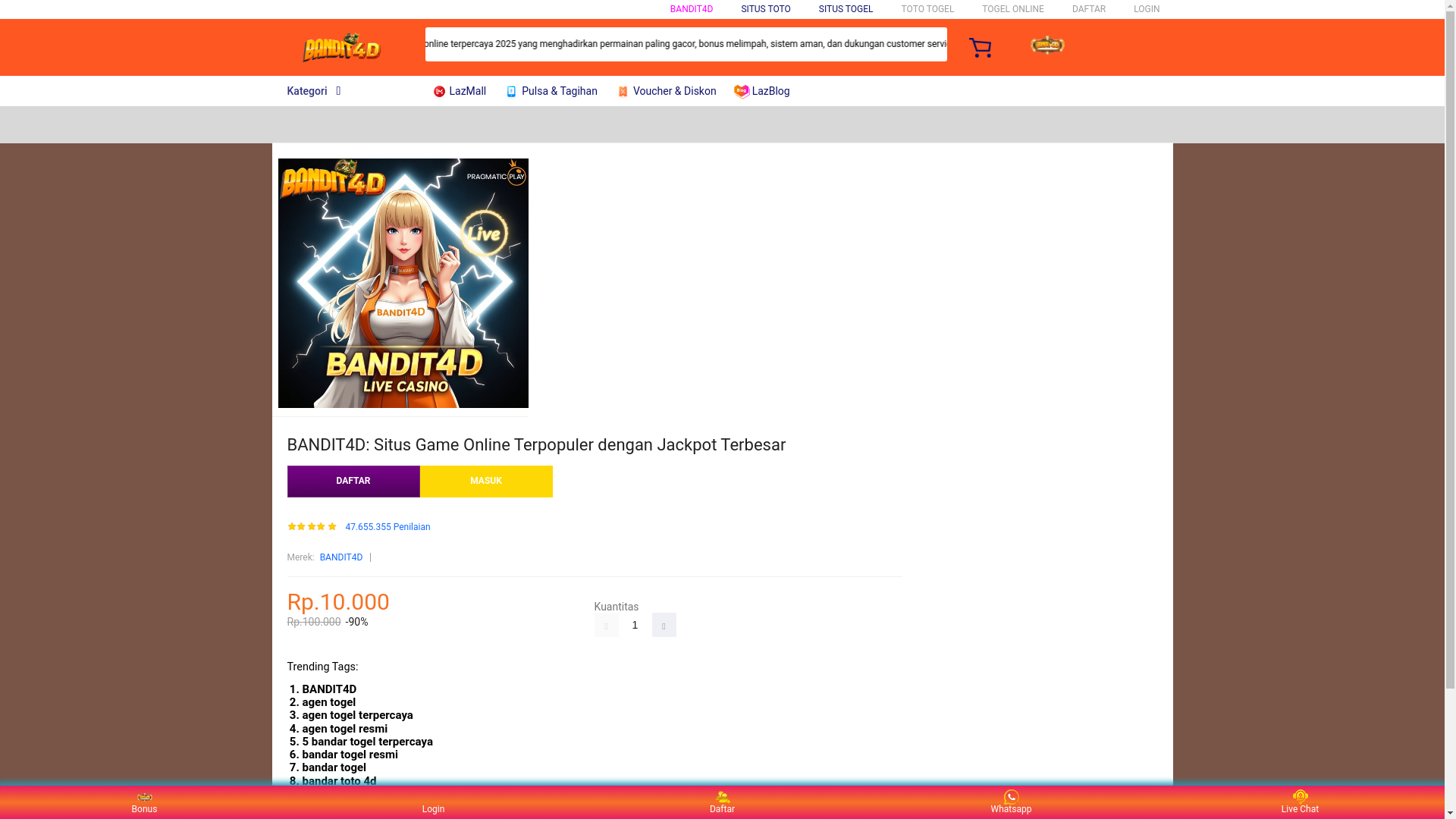 website screenshot of https://bandit4dsite.com/