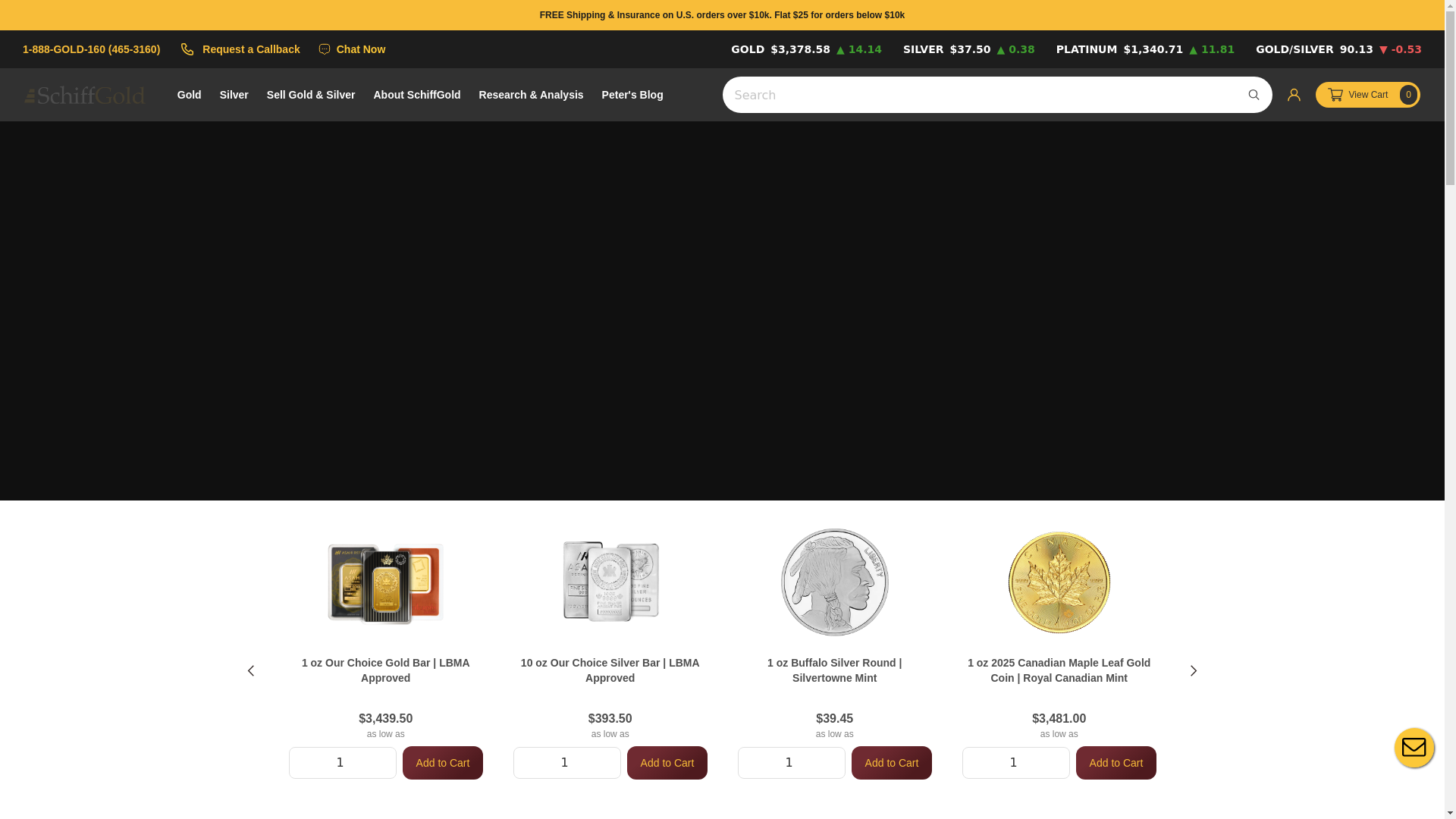 website screenshot of https://schiffgold.com/