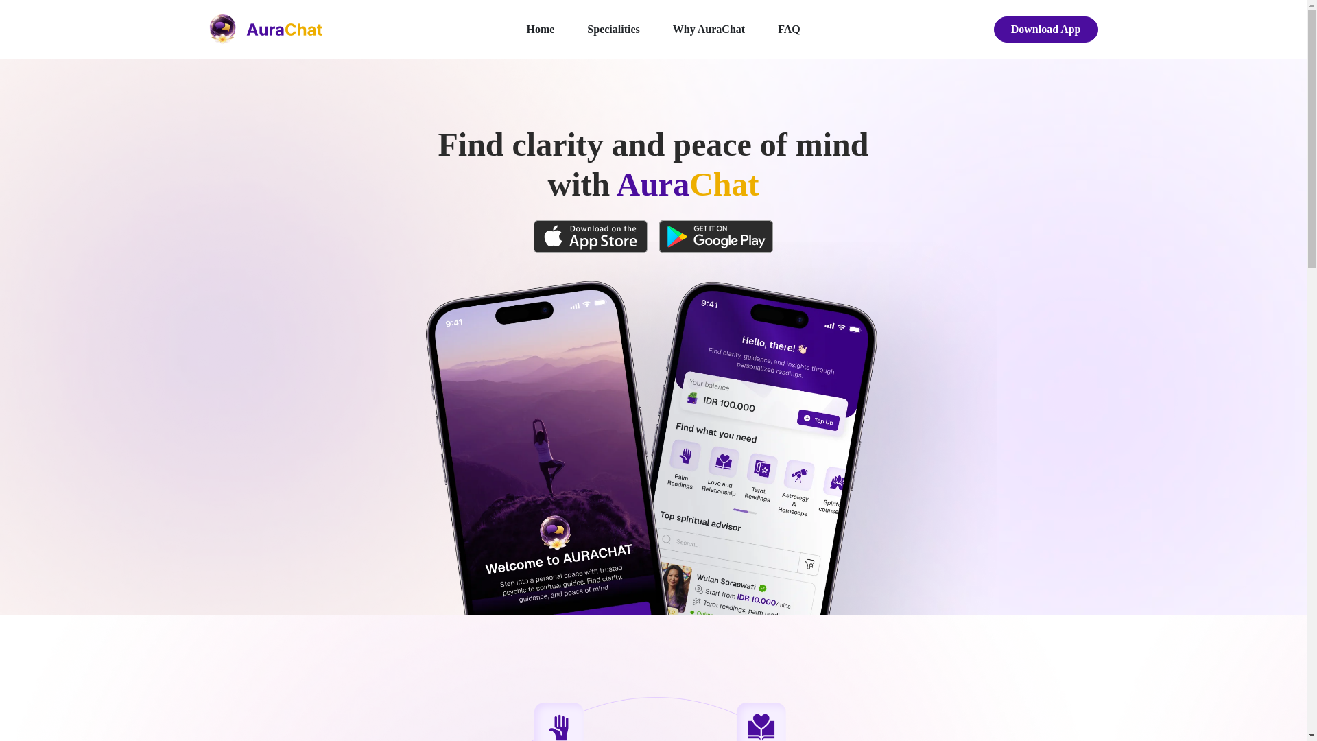 website screenshot of https://aurachat.pages.dev/