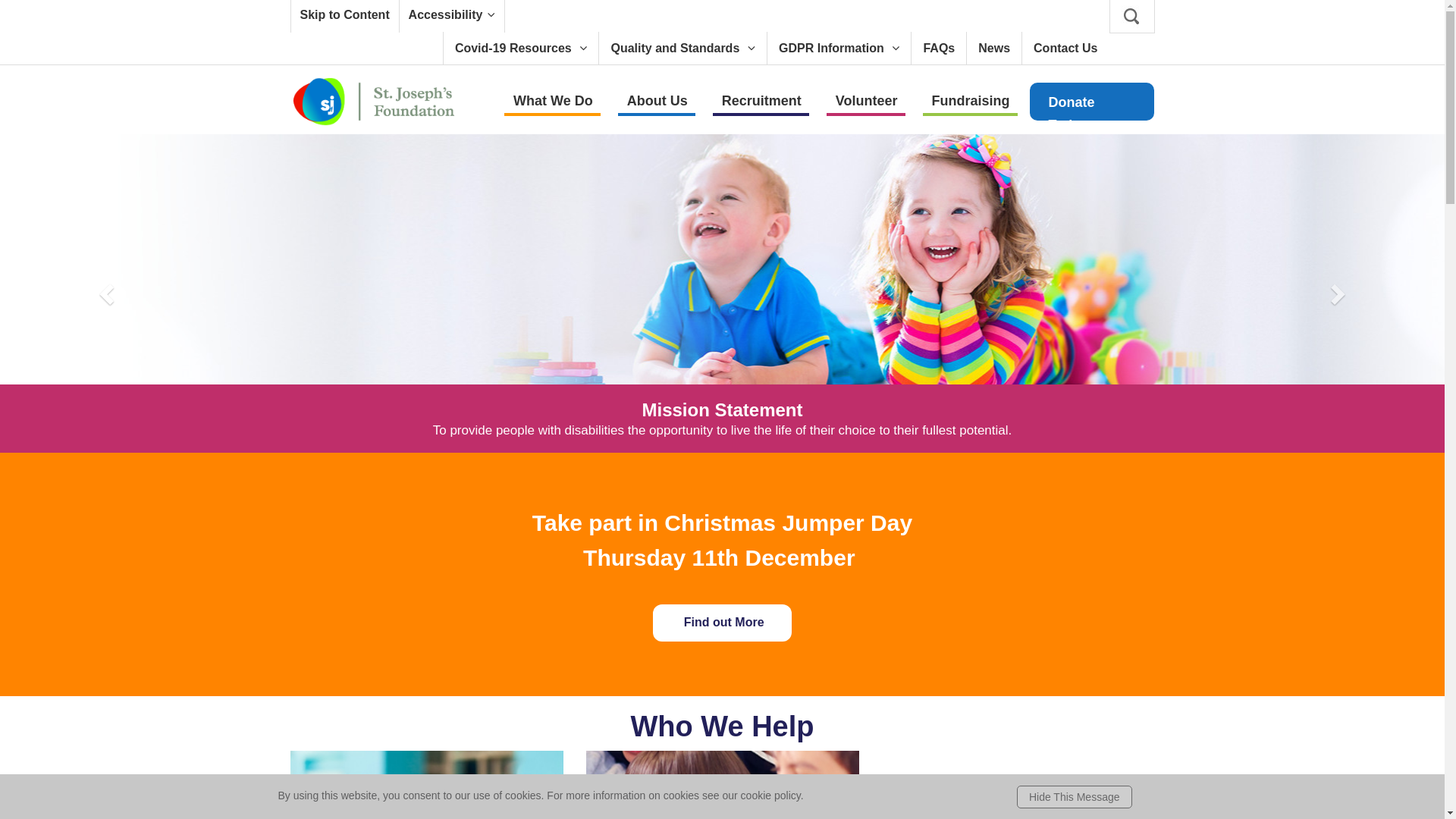 website screenshot of https://stjosephsfoundation.pro/