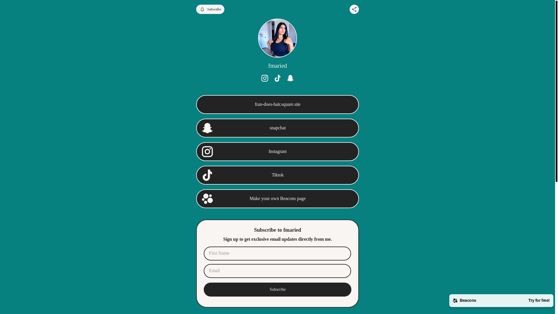 website screenshot of https://fmaried.com/