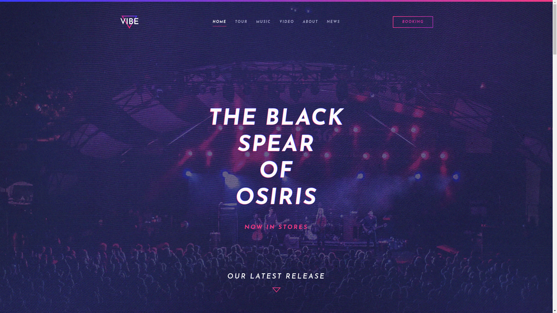 website screenshot of https://blackspearofosiris.band/