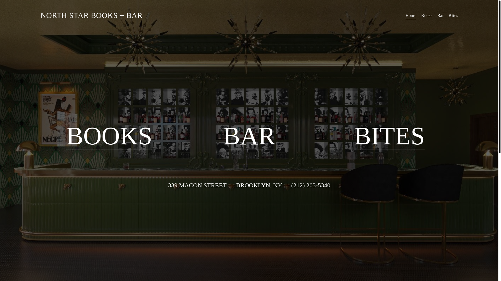 website screenshot of https://northstarbooksbar.com/