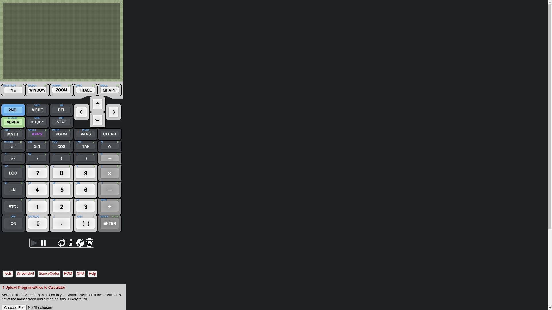 website screenshot of https://ti-84-emulator.pages.dev/