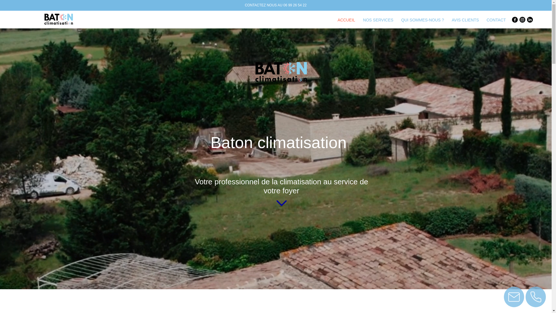 website screenshot of https://baton-climatisation.fr/
