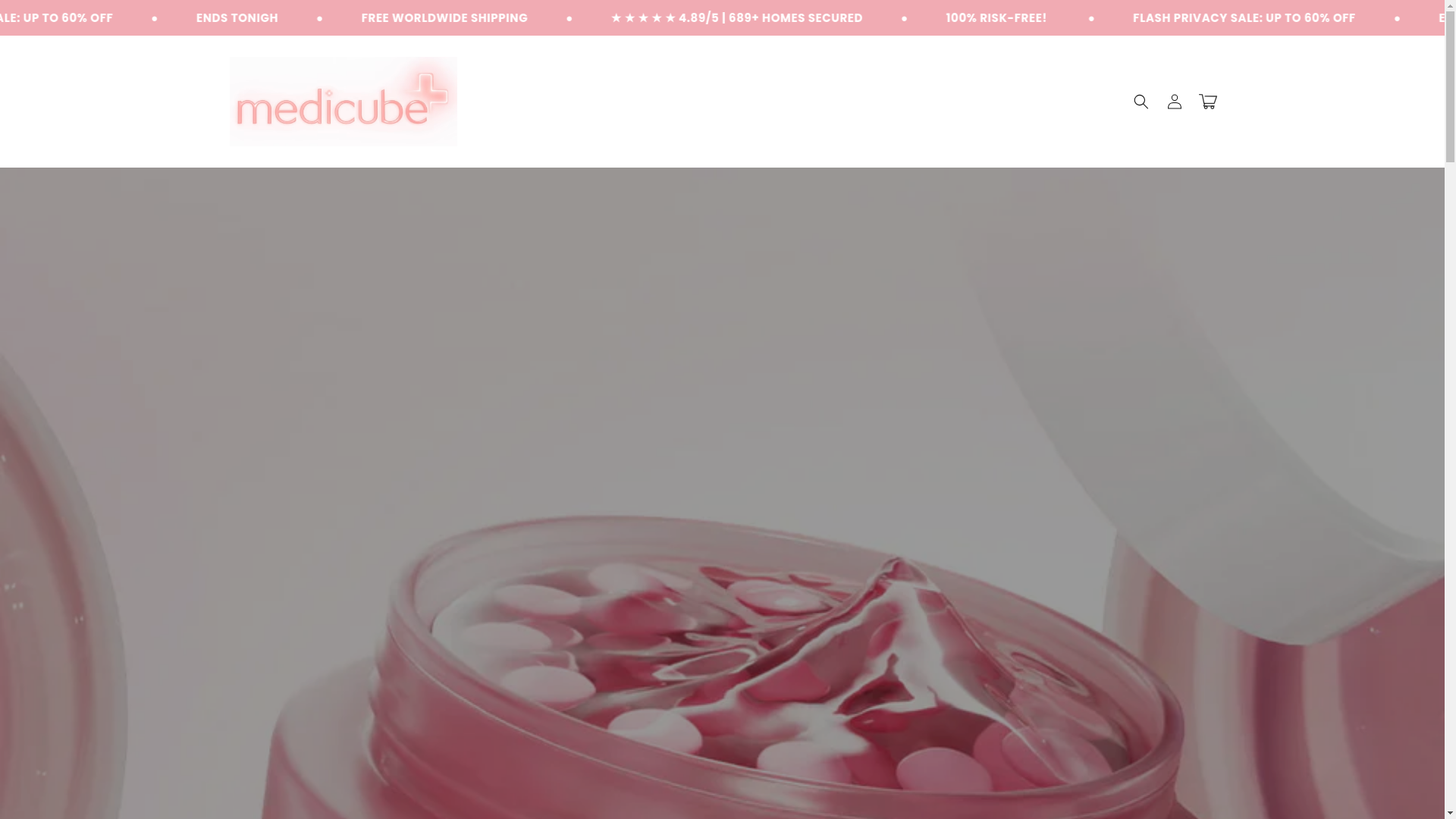 website screenshot of https://themedicubeshop.com/
