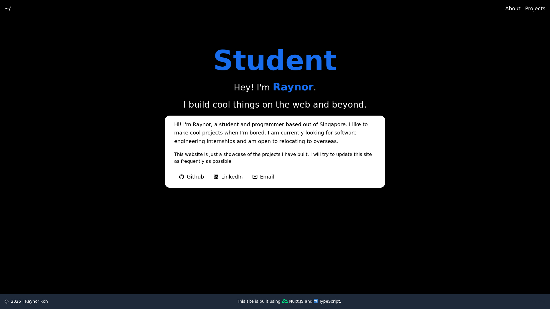 website screenshot of https://personal-website-6hb.pages.dev/