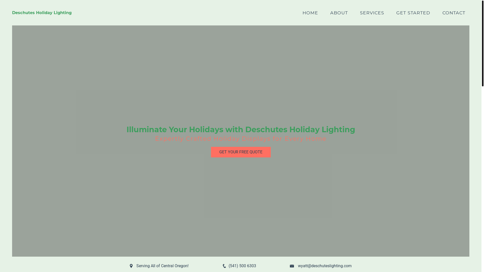 website screenshot of https://deschuteslighting.com/