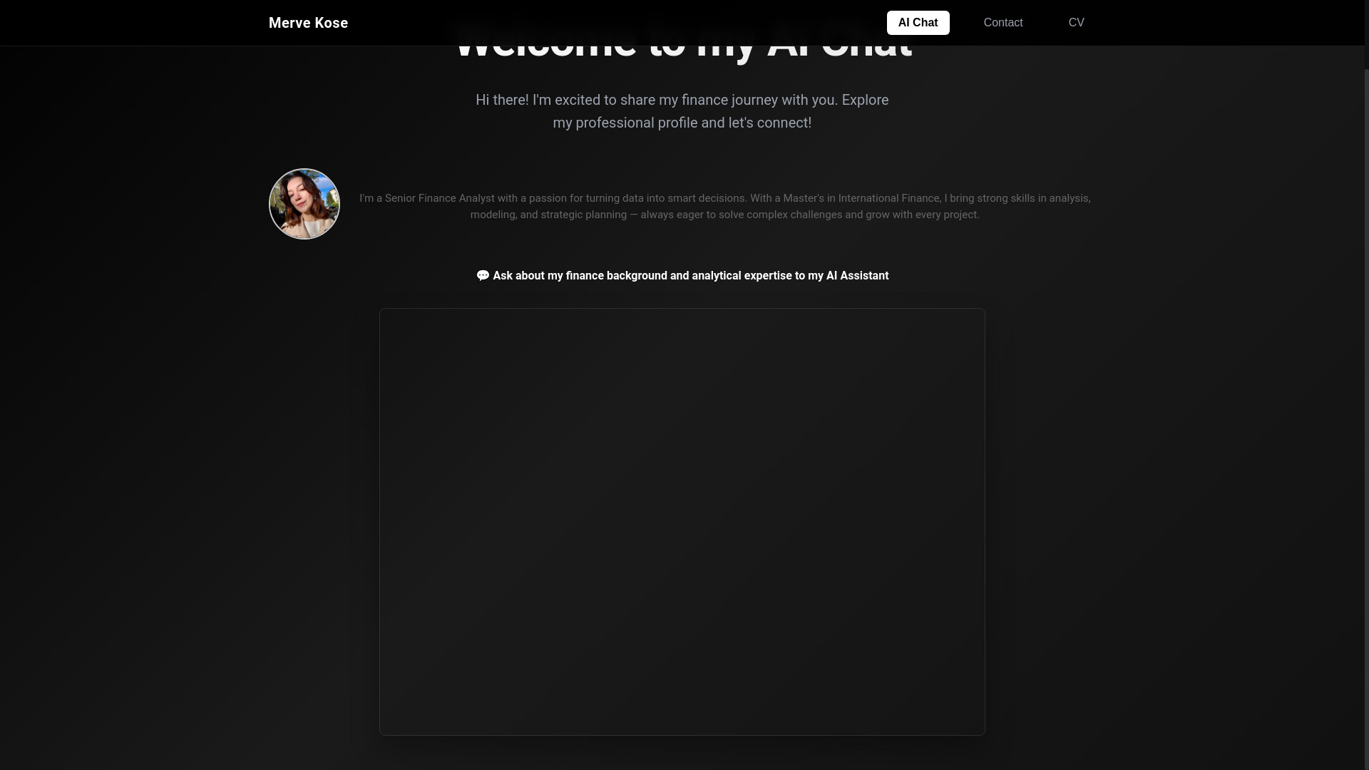 website screenshot of https://mervekose.com/