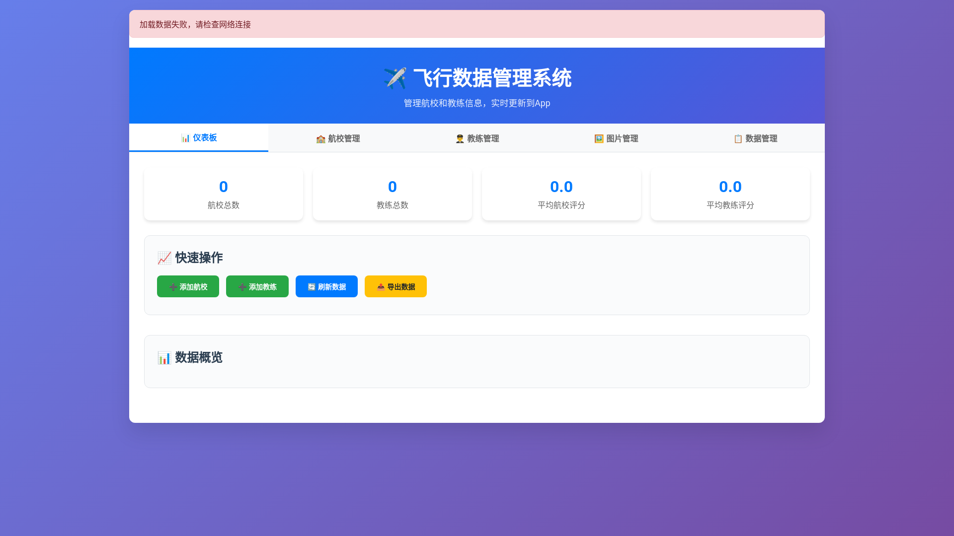 website screenshot of https://flight-admin.pages.dev/
