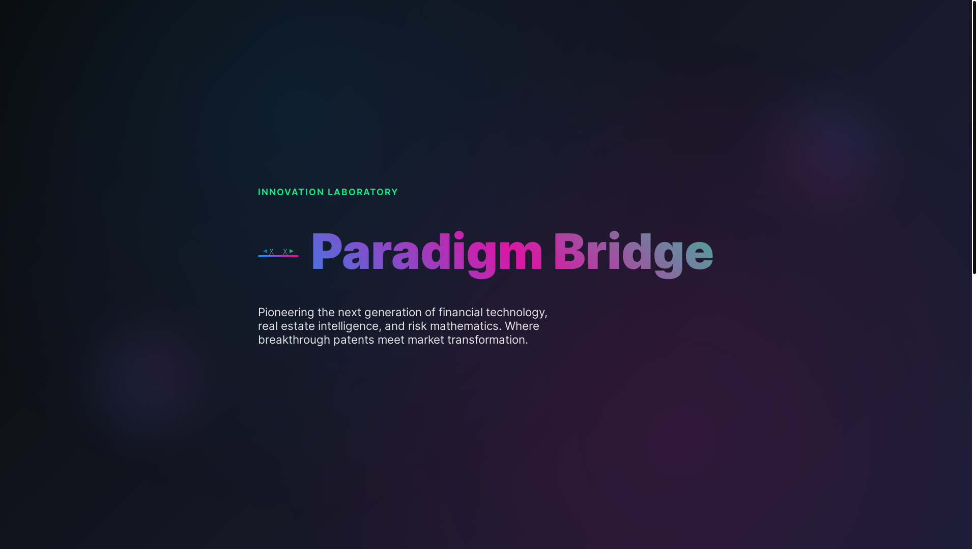website screenshot of https://paradigmbridge.tech/