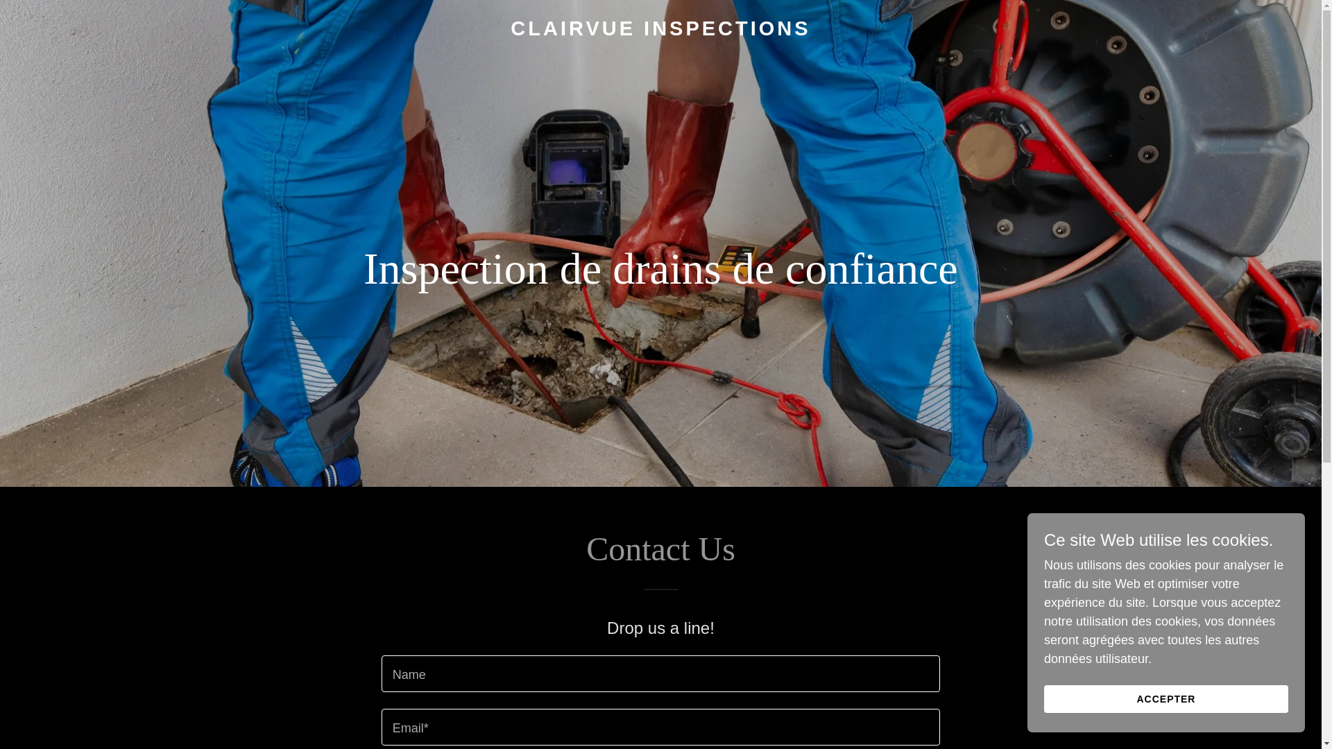 website screenshot of https://clairvueinspections.com/