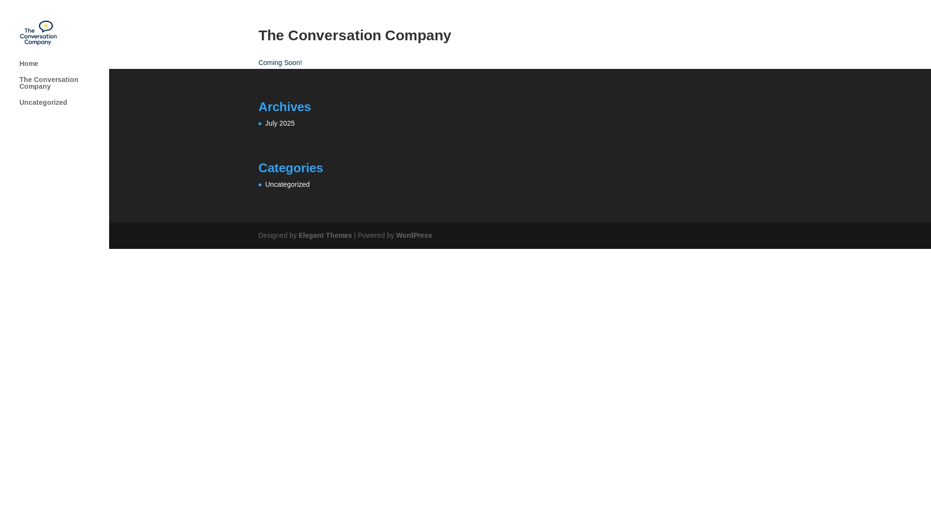 website screenshot of https://theconversationcompany.ca/