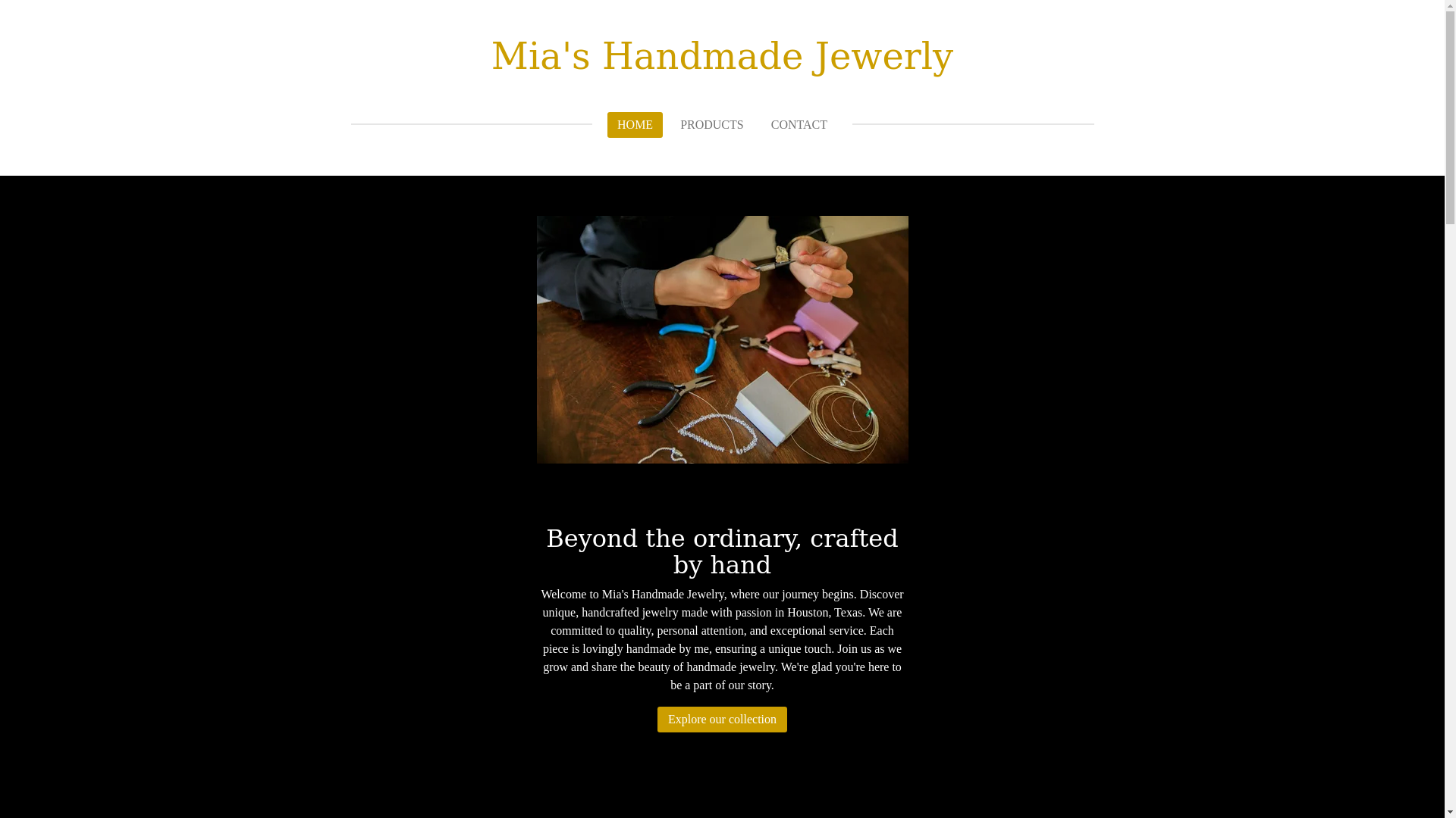 website screenshot of https://mias-handmade-jewerly.com/